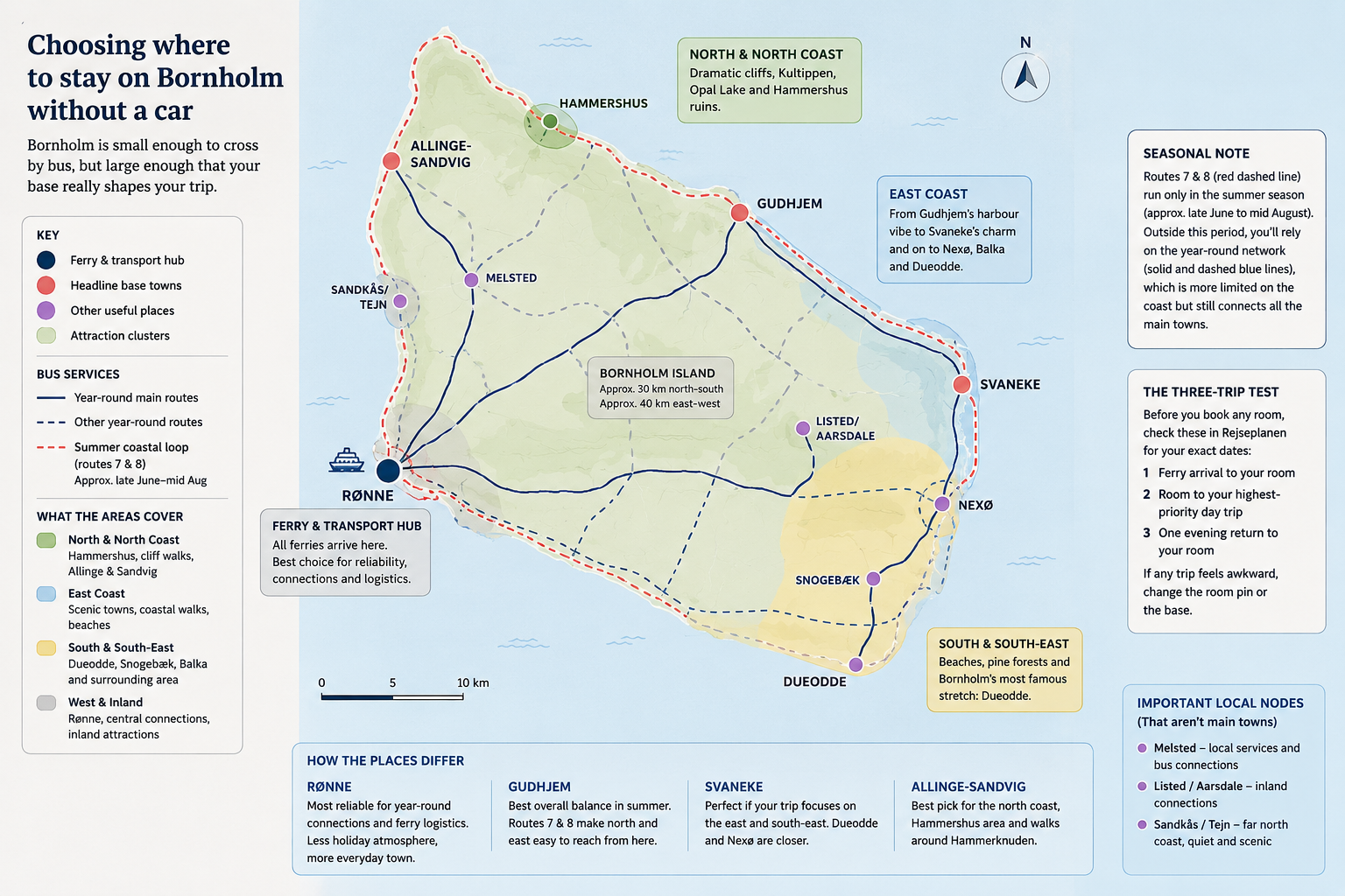 Map bornholm where to stay