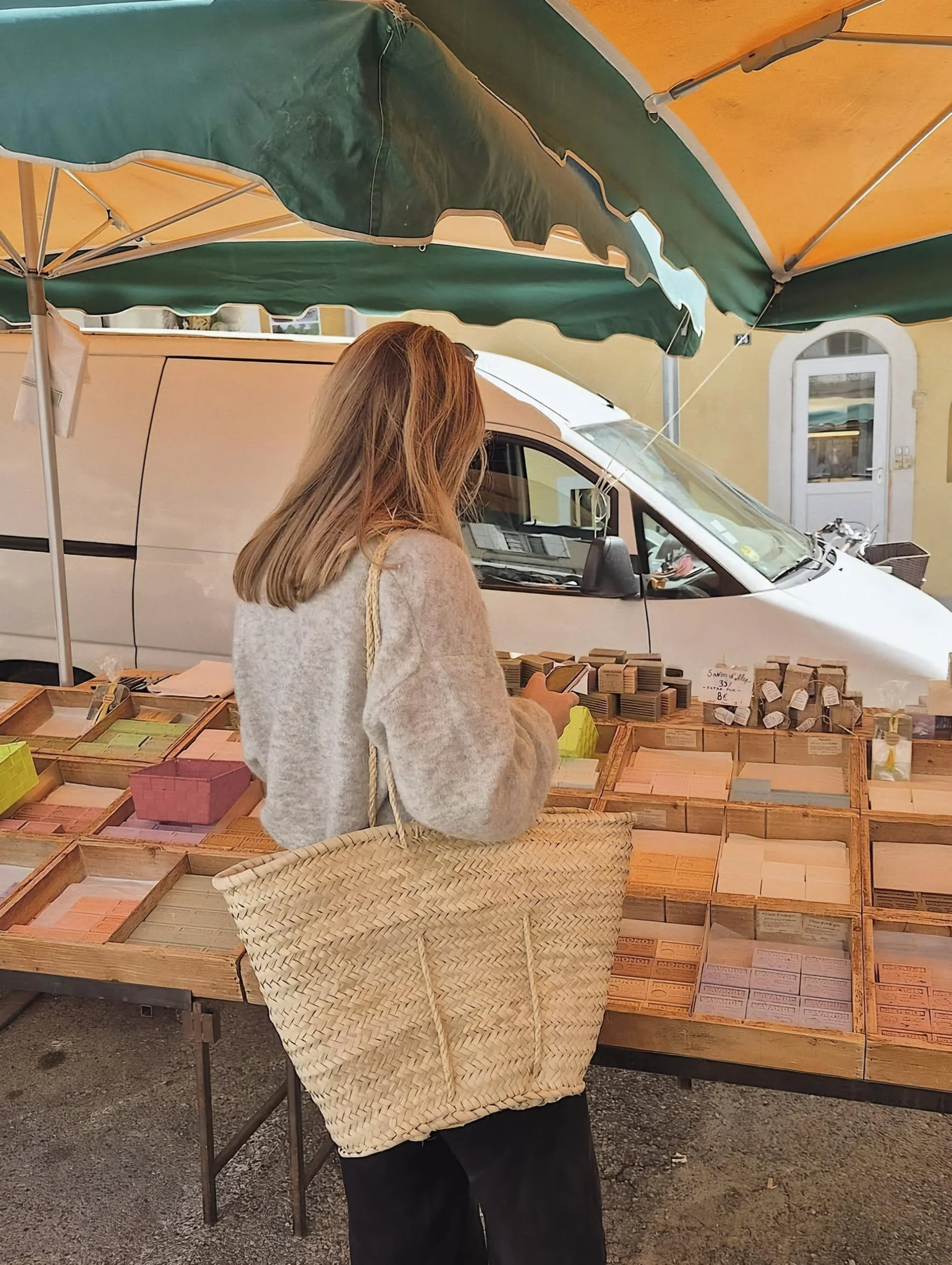 nyons market soap stand