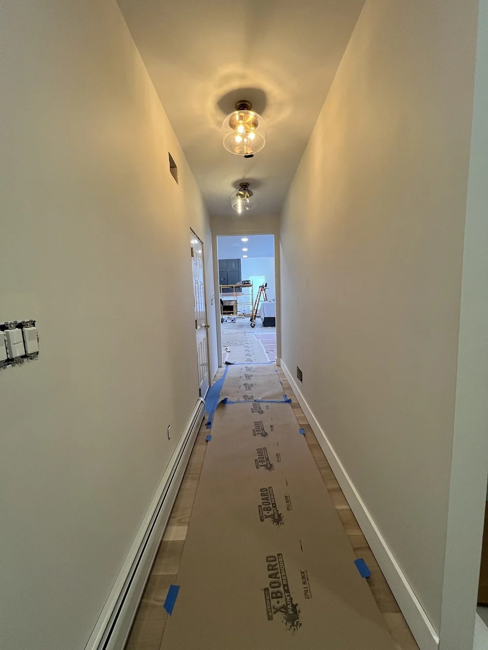Hallway during construction