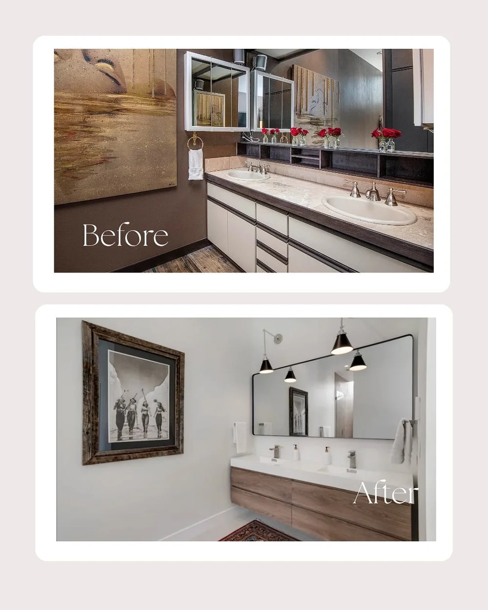 Before and after: Vail bathroom vanity