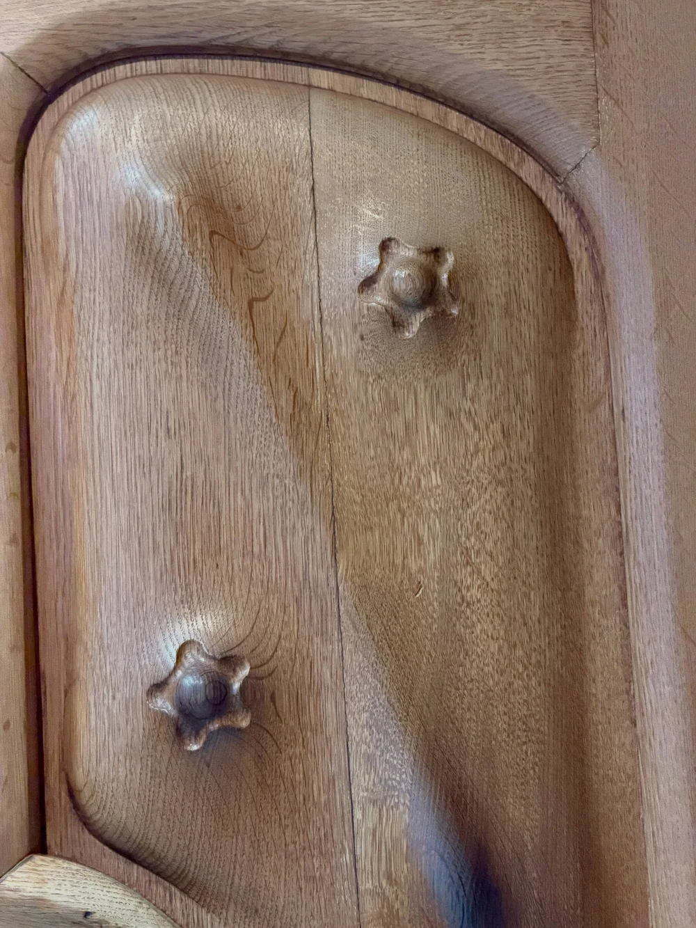 Handcrafted wooden door detail