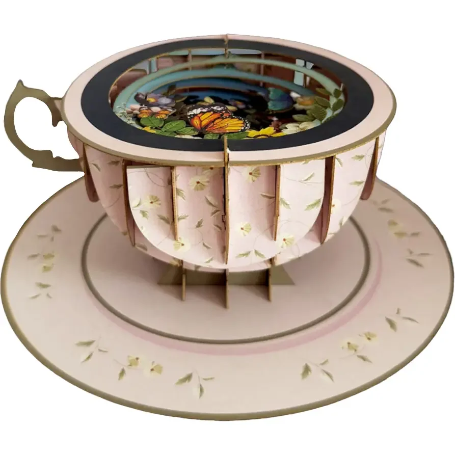 Tea Cup Pop Up Card Butterfly