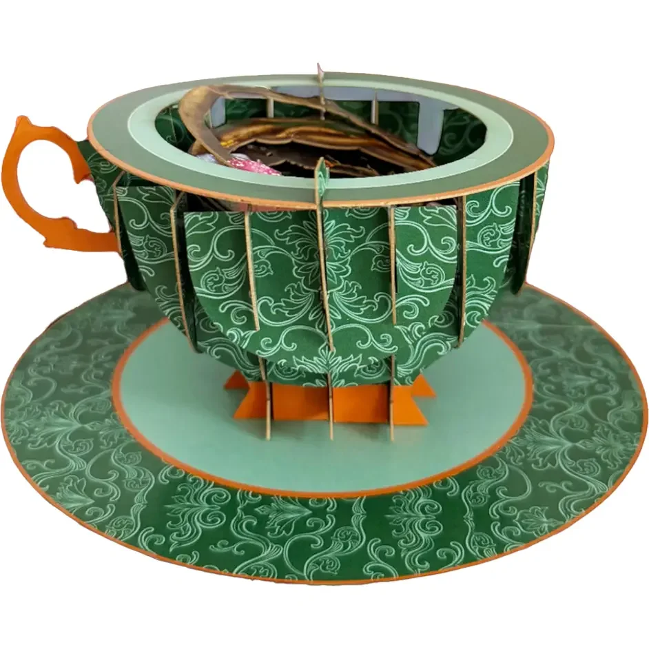 Tea Cup Pop Up Card Reading