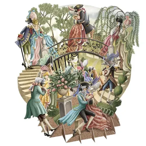 Masquerade Ball 3D Pop Up Story Card