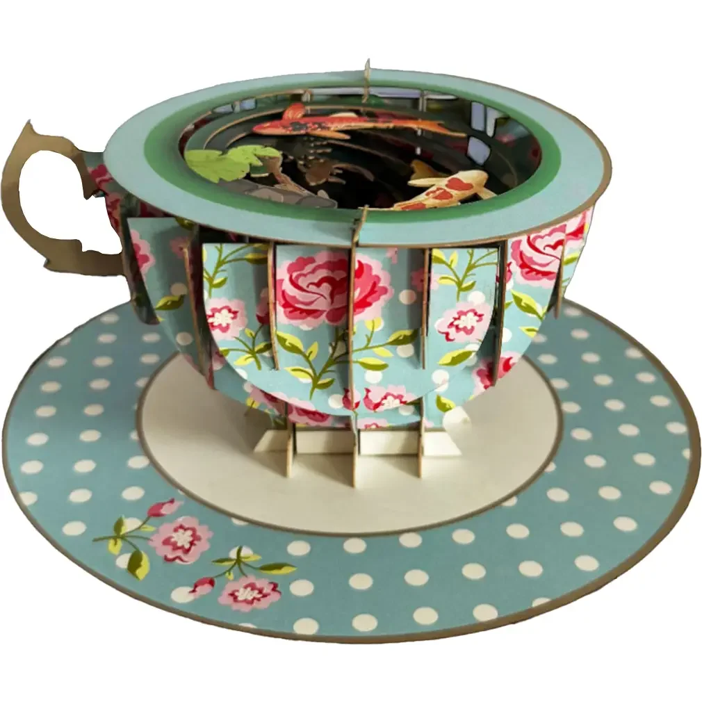Tea Cup Pop Up Card Koi
