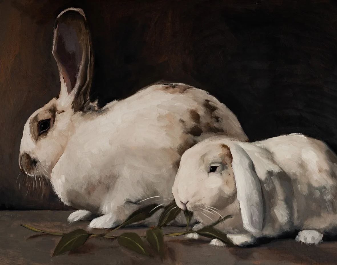 Charlie & Fljortie Rabbit Print 5x7