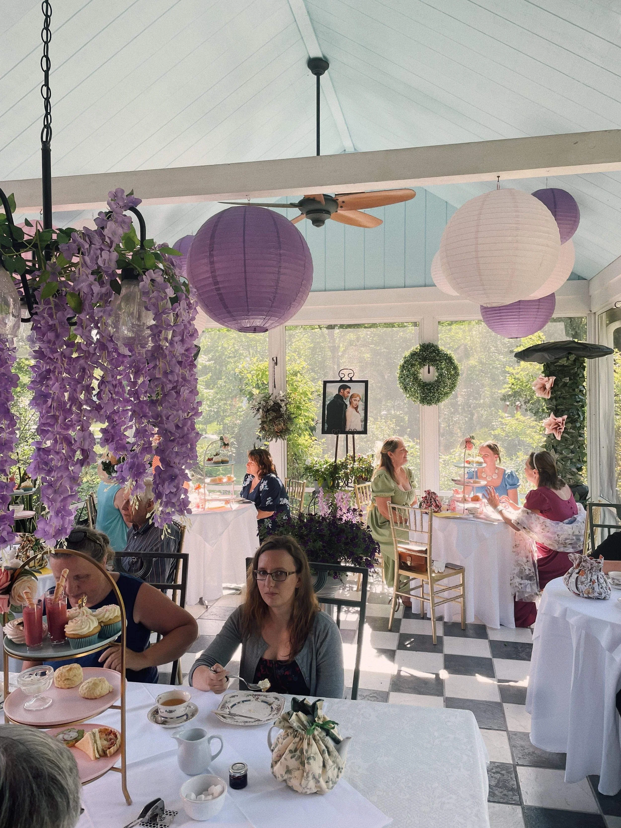 Bridgerton Tea in the sunporch