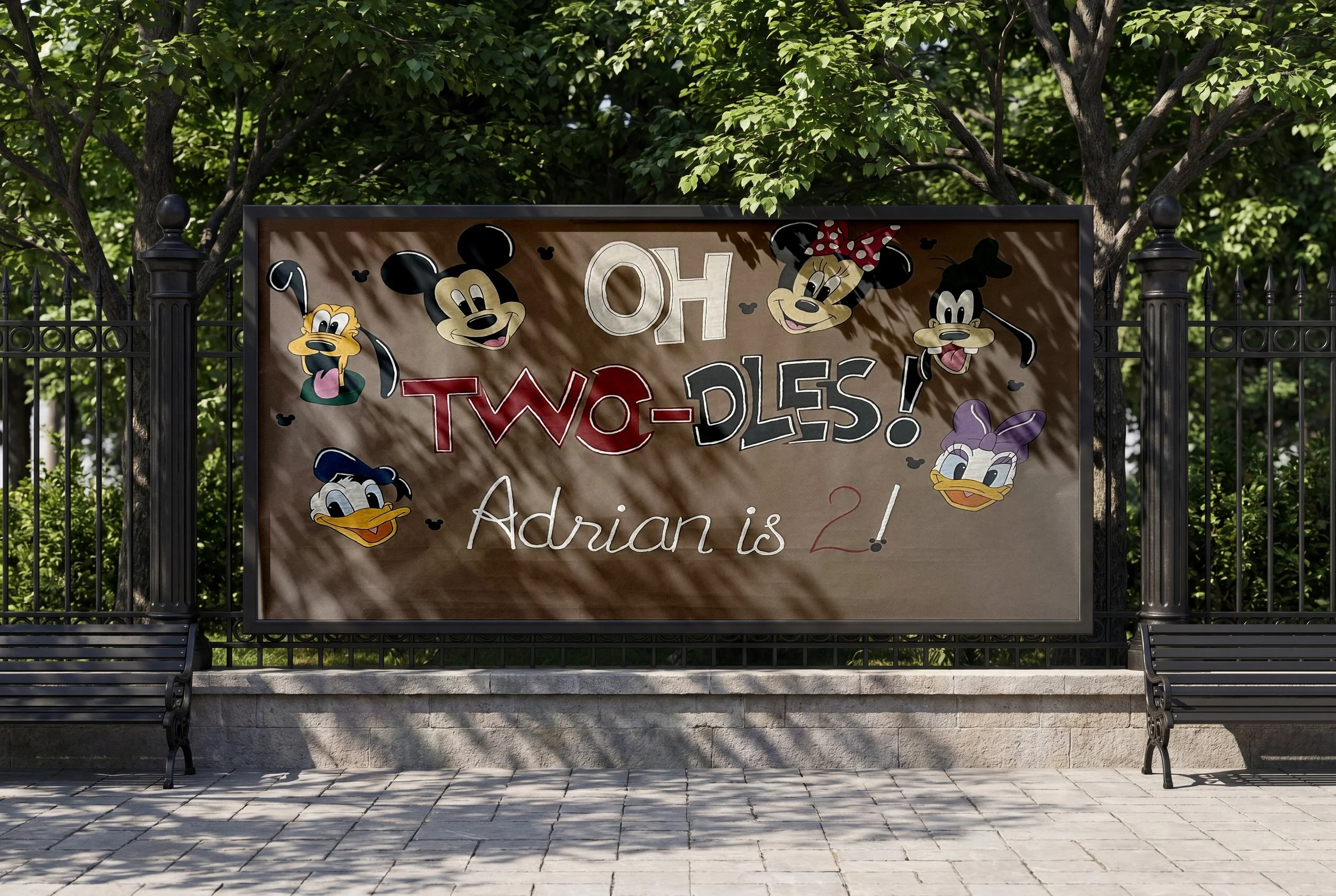Mickey Mouse Themed Birthday Banner