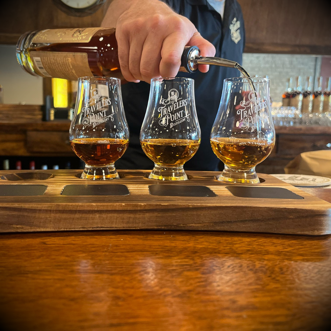 Flight of Bourbon Poured
