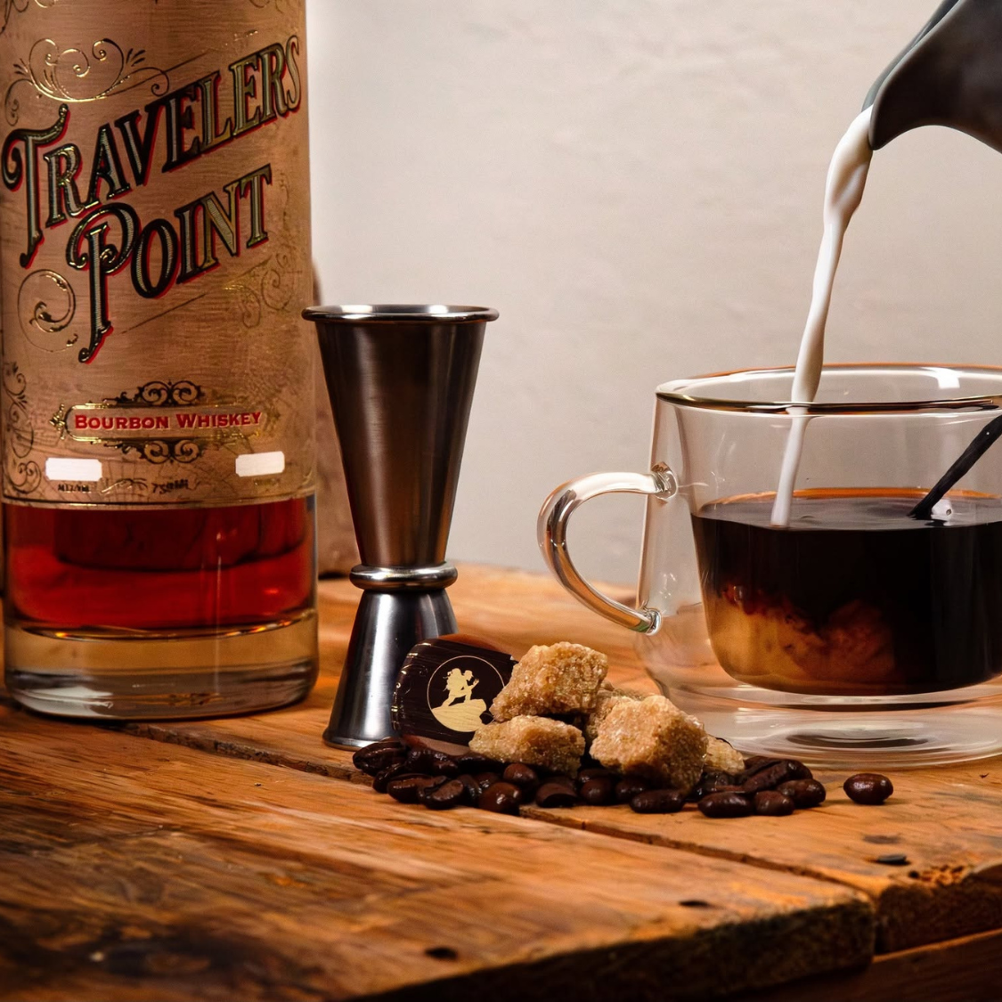 Travelers Point Bourbon Bottle and Coffee Liquer