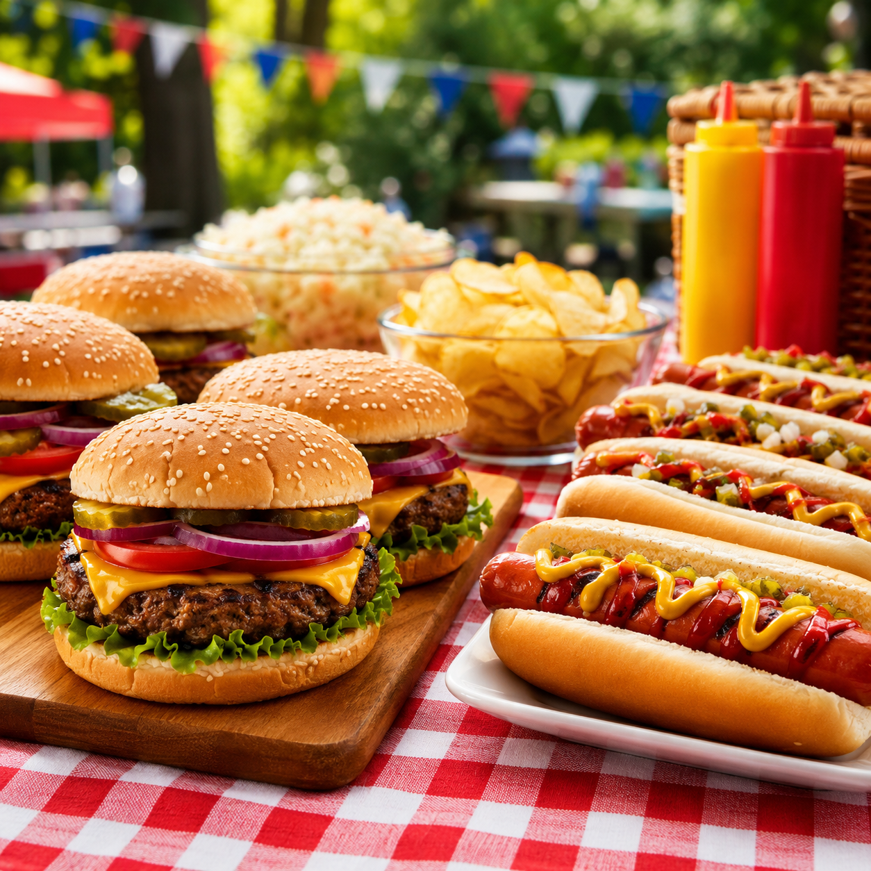 Hamburgers and Hot Dogs