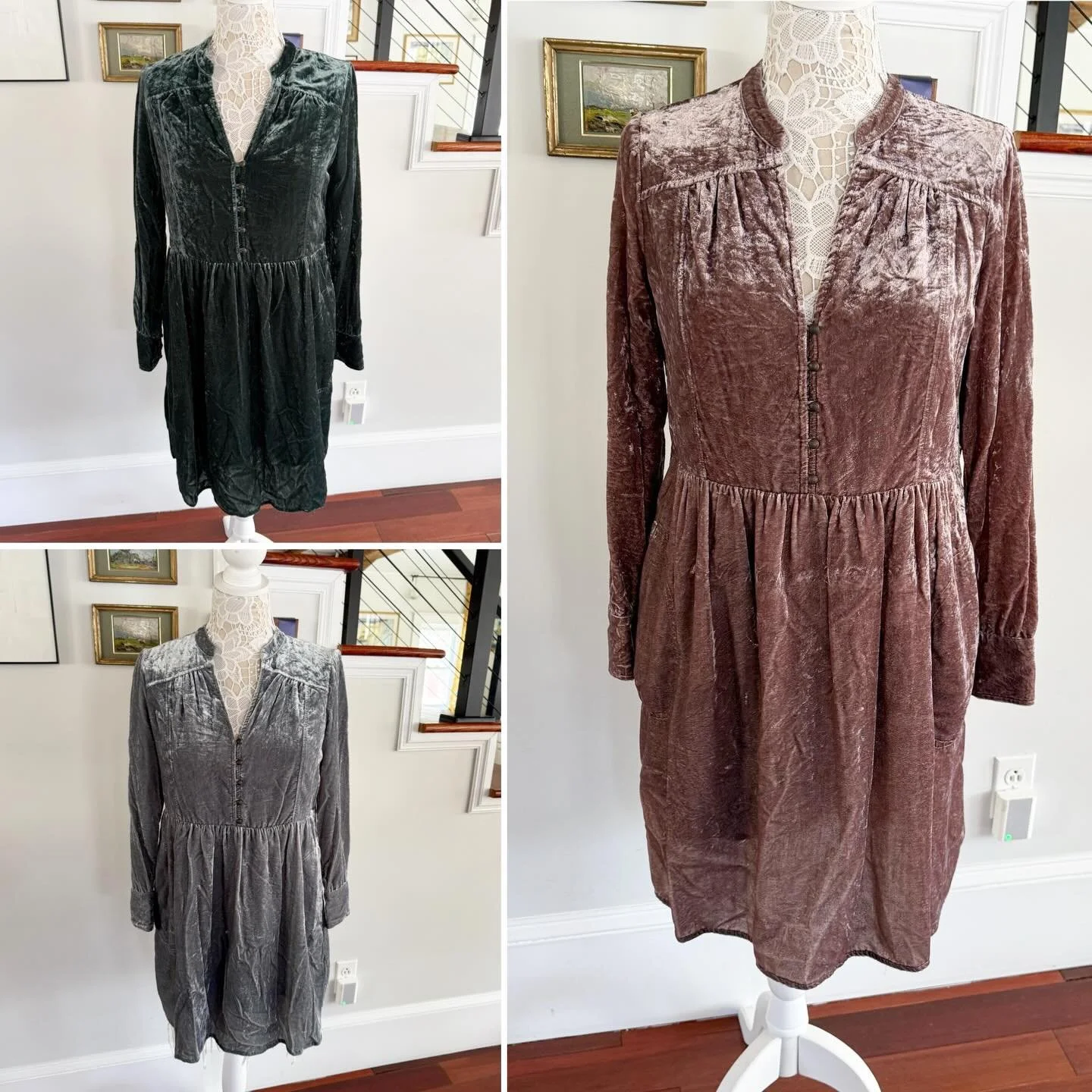 Holding Horses x Anthropologie The Bettina velvet dress. Small * * $42 each
.
.
$8 shipping continental US
.
.
FOLLOW OUR BACKUP ACCOUNT: @seaagainconsignment