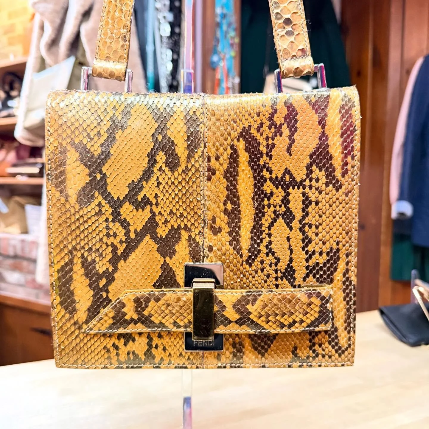 Vintage Fendi python bag 
DM for details of this beauty