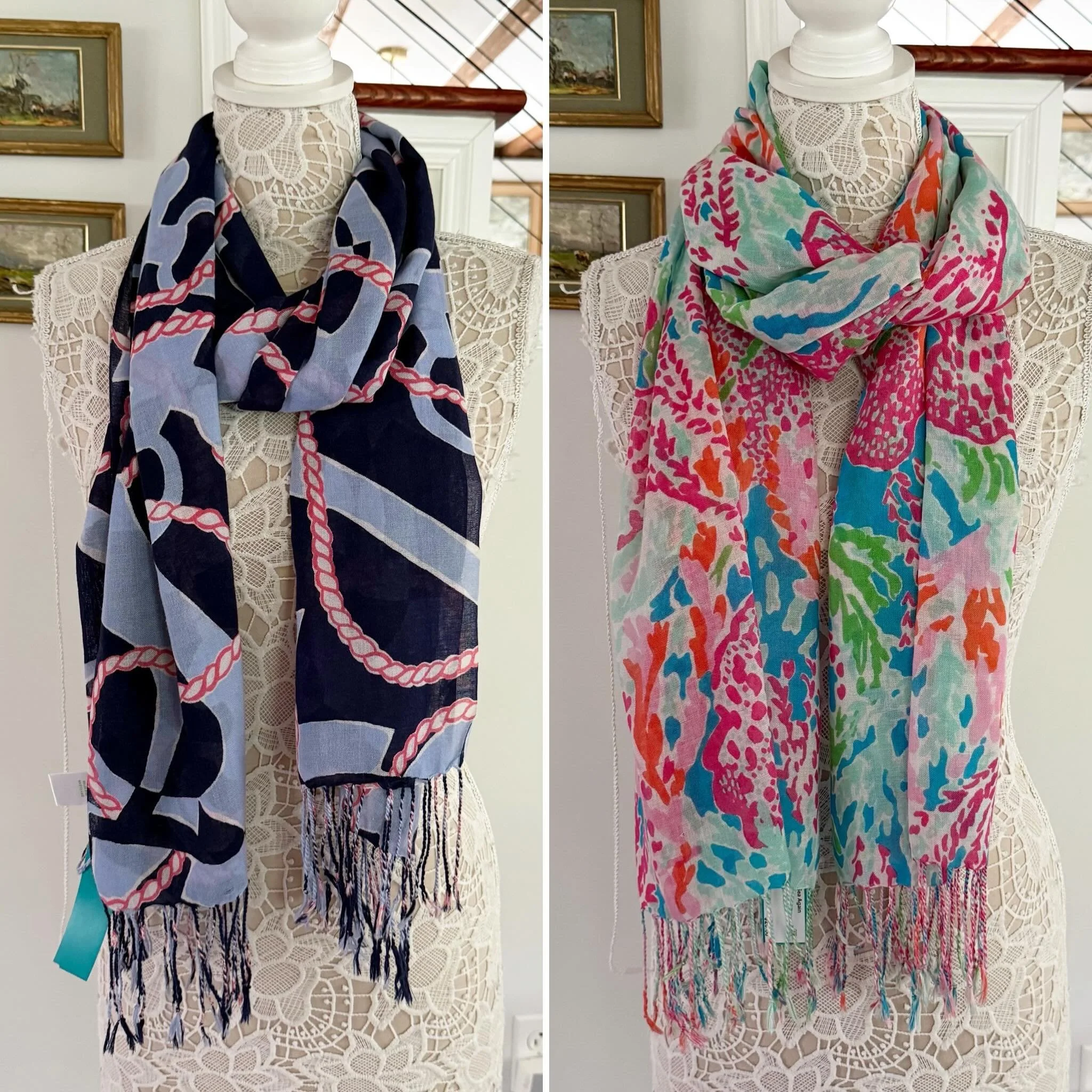 Have you checked out our Lilly Pulitzer rack yet? This 2 cute scarf are getting added today 💕💕