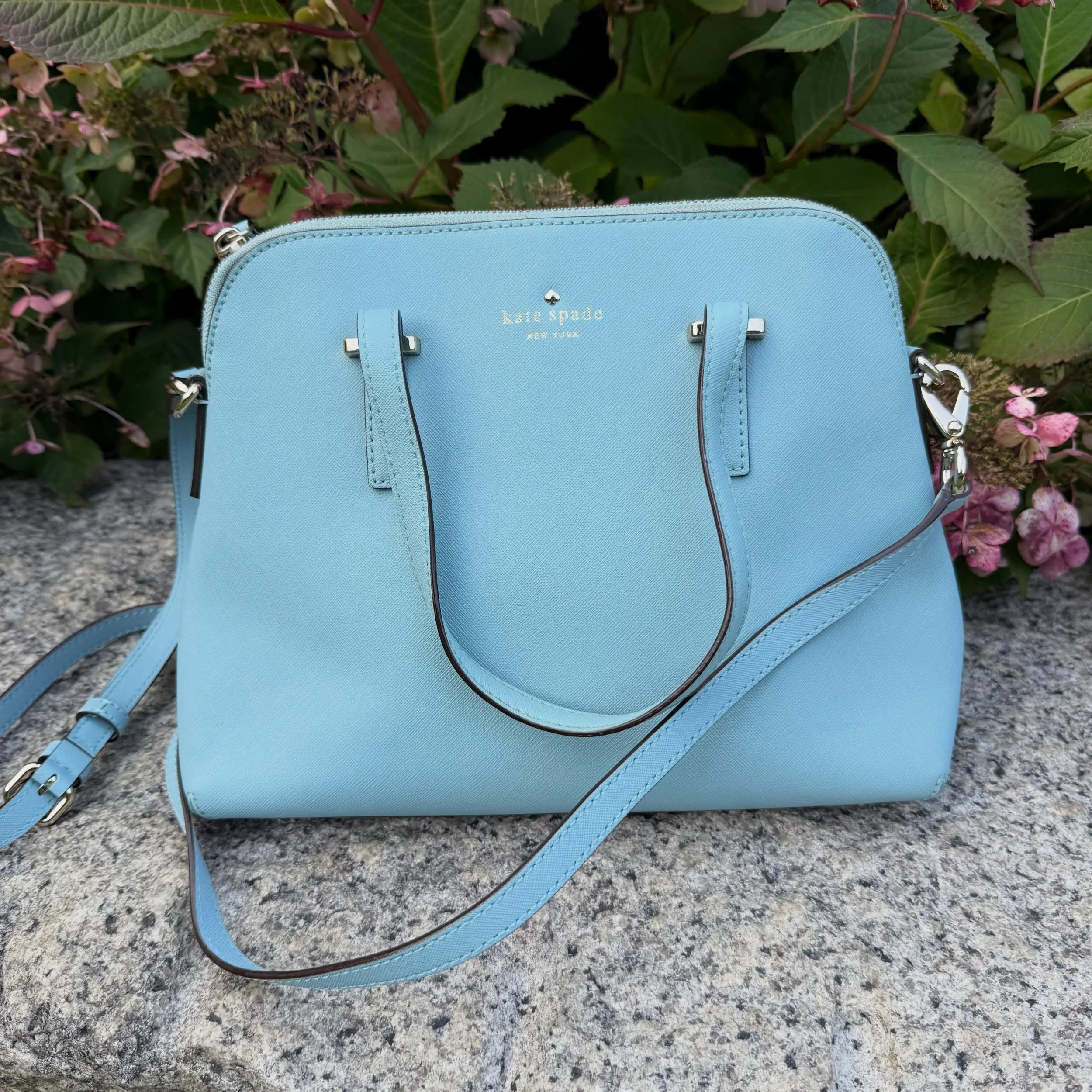 Kate Spade &spades;️ Cedar Street Maise satchel 🩵 $75
.
.
$8 shipping continental US
Free shipping for purchases over $100
.
.
FOLLOW OUR BACKUP ACCOUNT: @seaagainconsignment