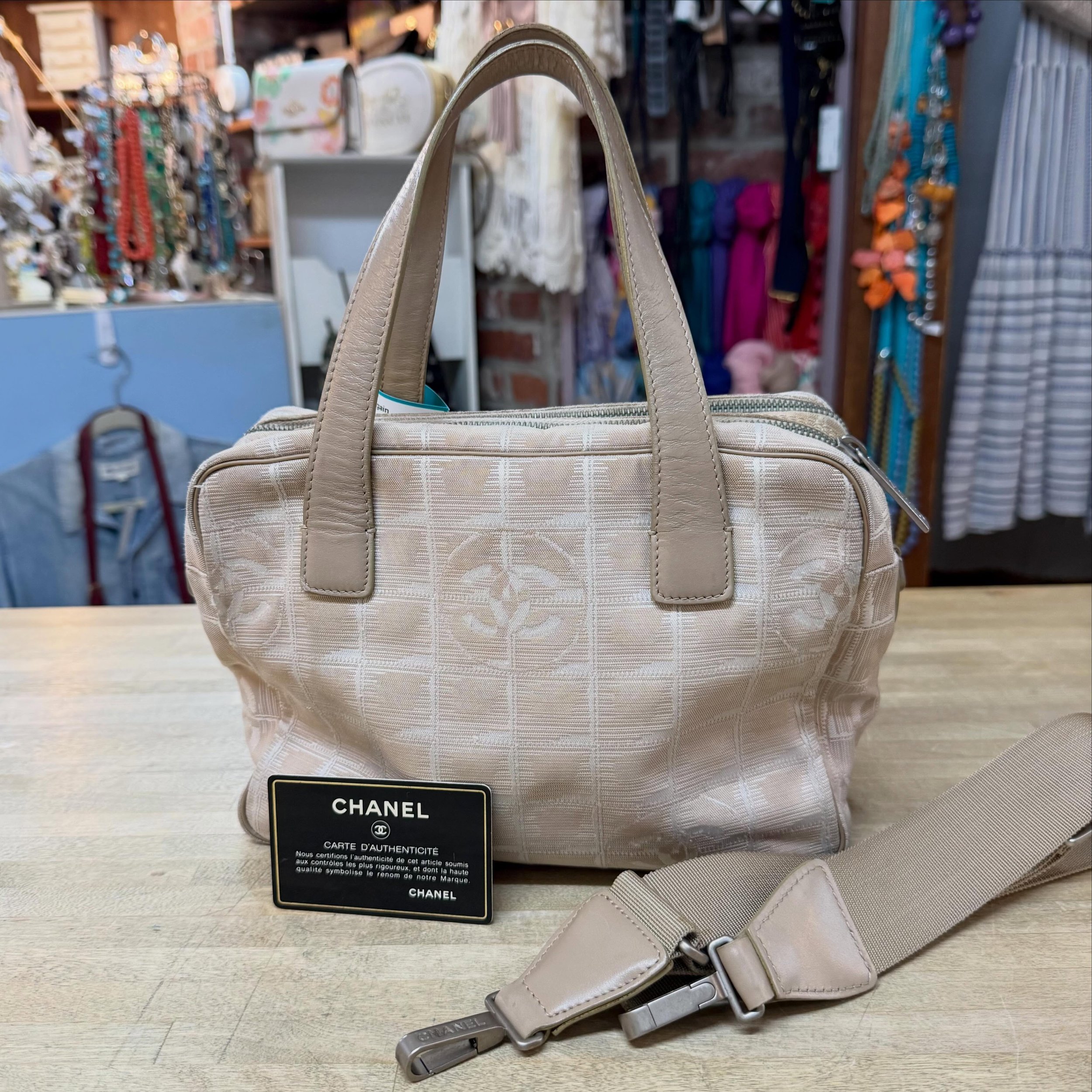 Early 2000 travel line double zip tote ✨💕