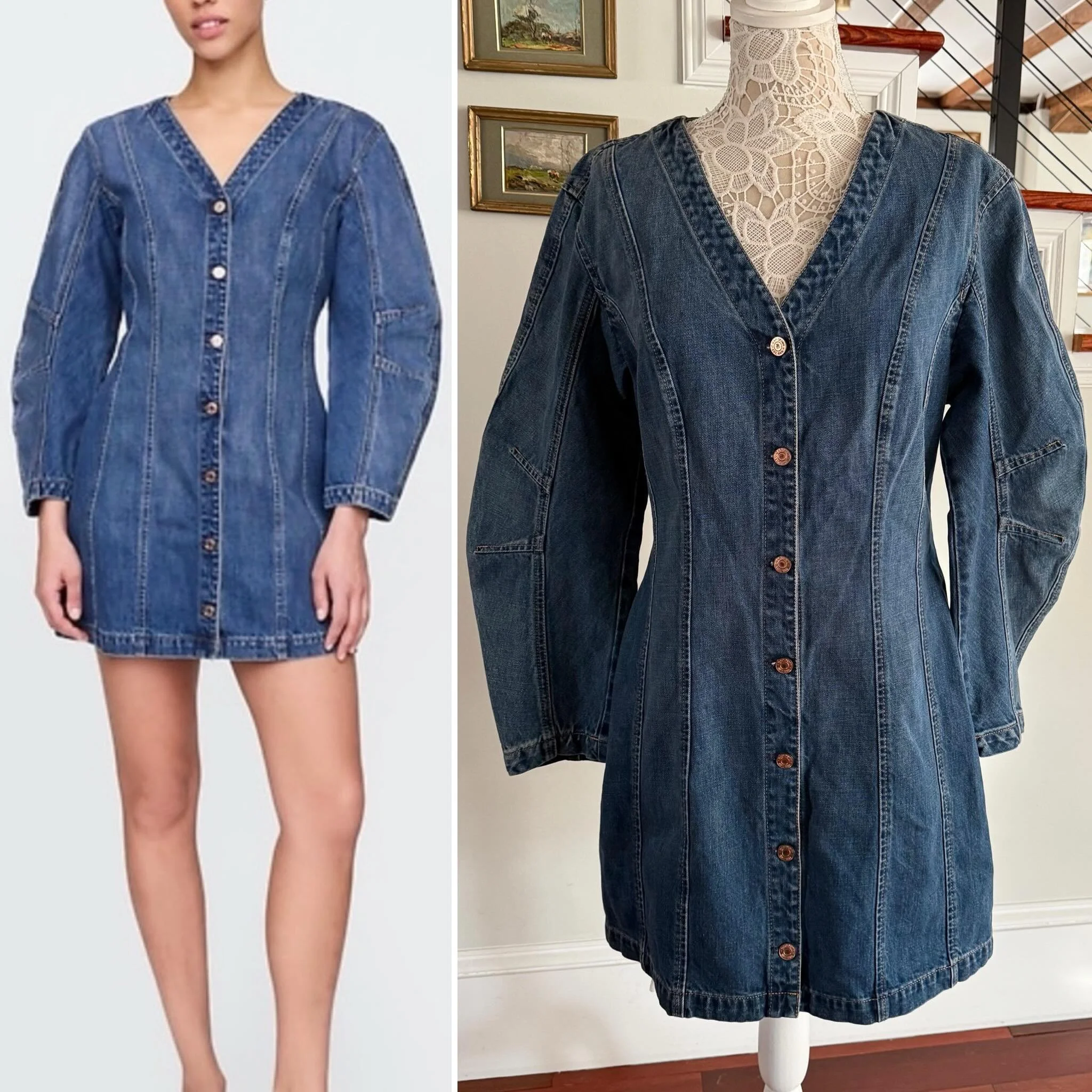 Barrel sleeve denim dress 💫🍂
Medium tall * $30
.
.
$8 shipping continental US
Free shipping for purchases over $100
.
.
FOLLOW OUR BACKUP ACCOUNT: @seaagainconsignment
