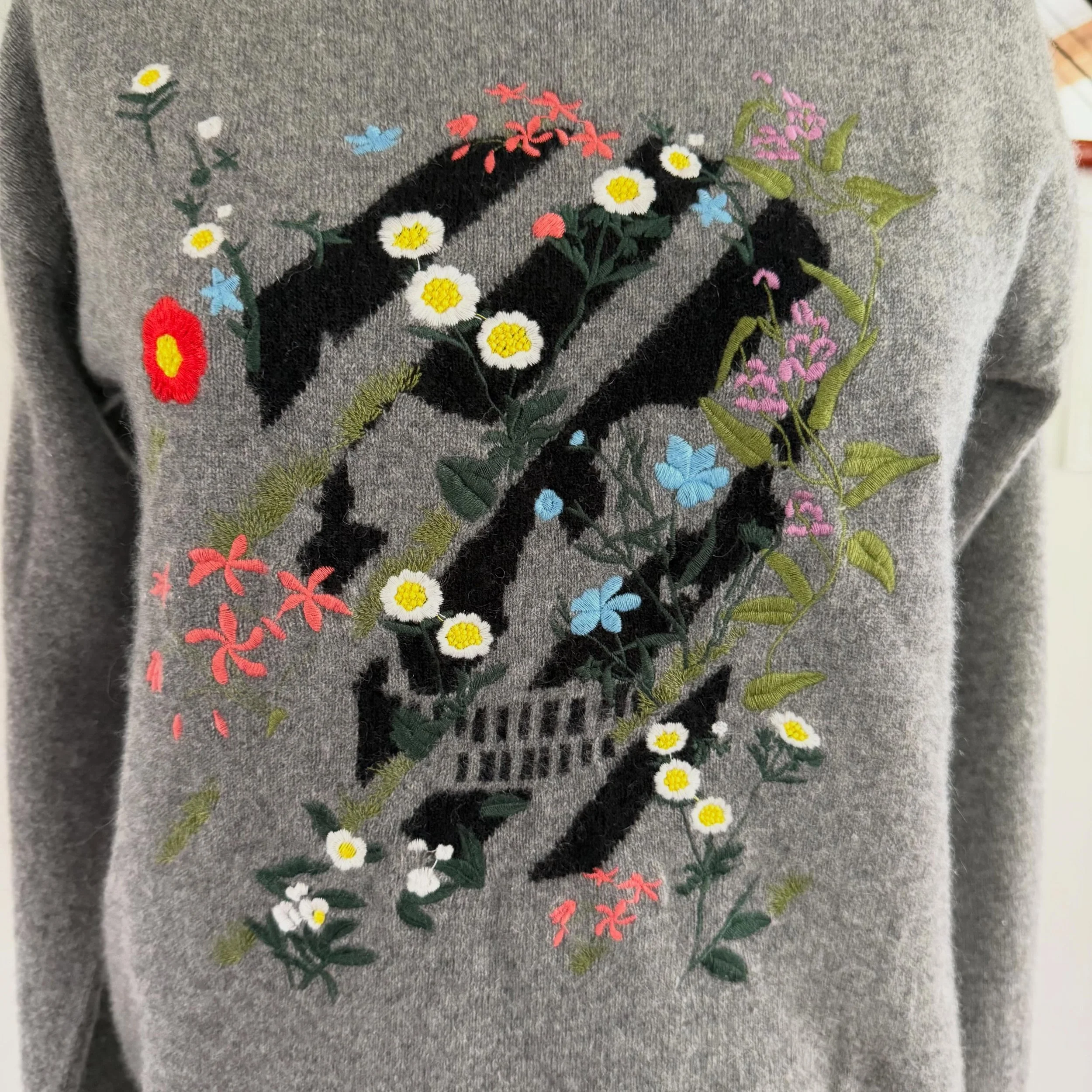 Skull Cashmere crewneck 
Small * $90
.
.
$8 shipping continental US
Free shipping for purchases over $100
.
.
FOLLOW OUR BACKUP ACCOUNT: @seaagainconsignment