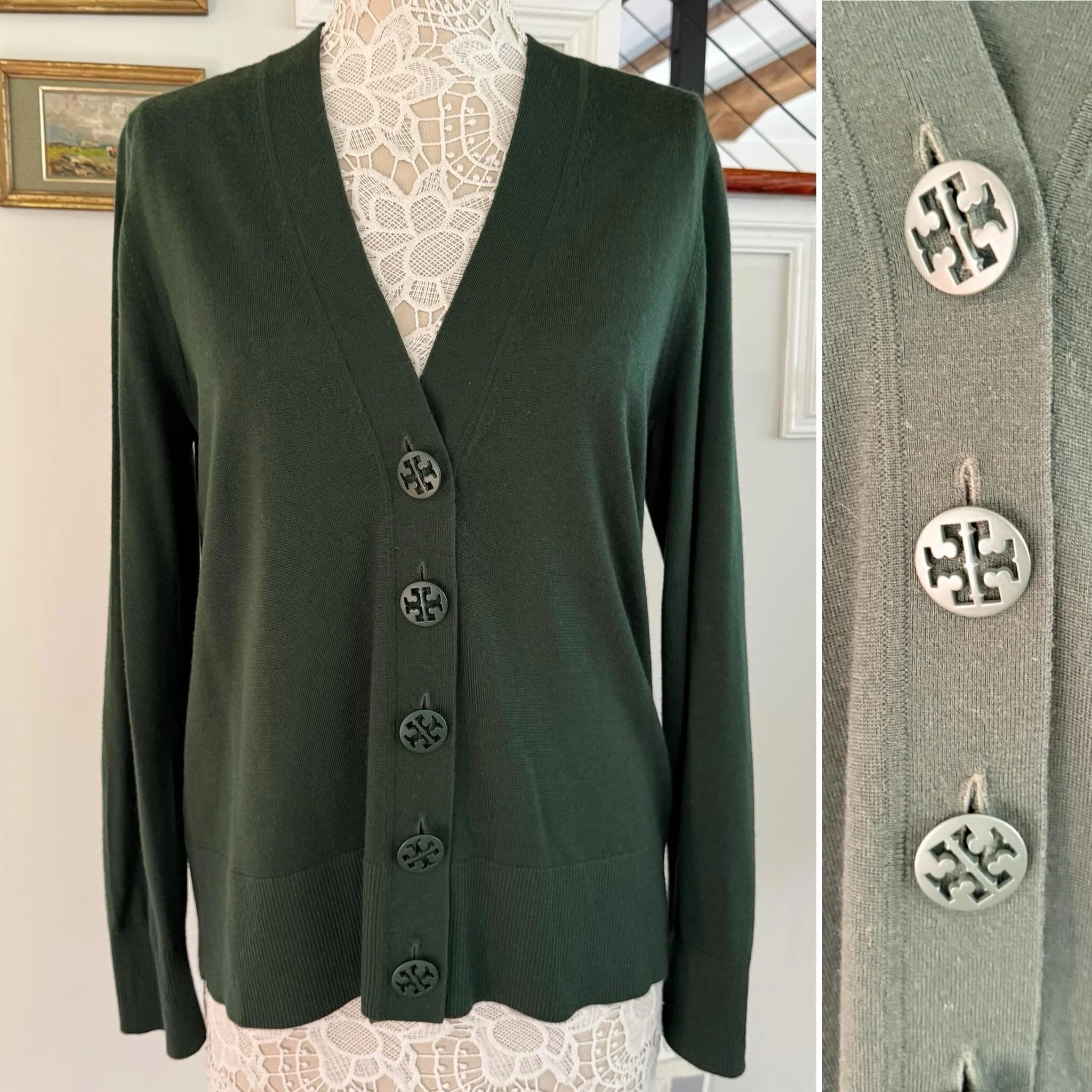 T. Burch Simone merino wool cardigan. 
XL * $95
.
.
$8 shipping continental US
Free shipping for purchases over $100
.
.
FOLLOW OUR BACKUP ACCOUNT: @seaagainconsignment
