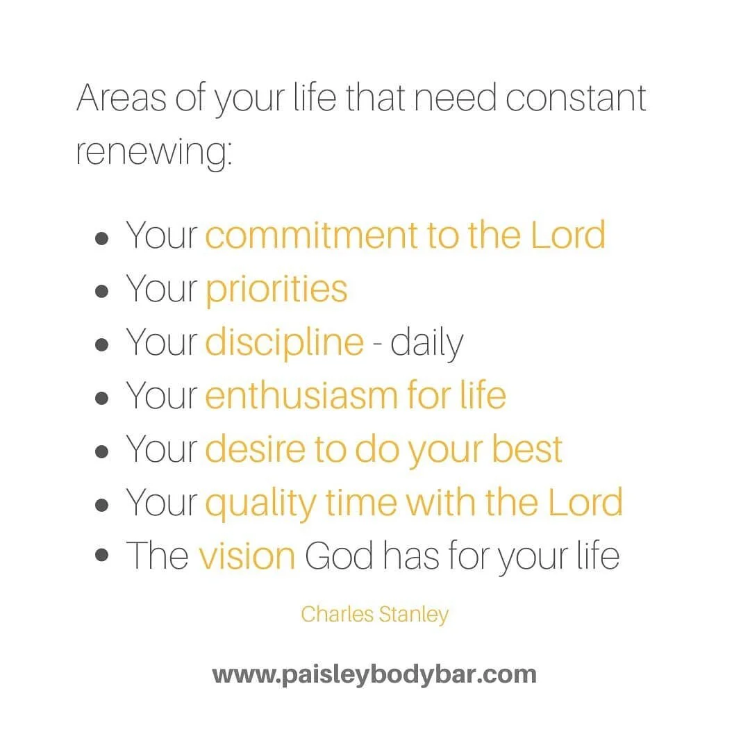 It's easy to lose sight of what's most important in our lives - God - in a world that constantly places the focus on us. We need to constantly remind ourselves that it's not about us, but about God and to do so takes being in a constant state of rene