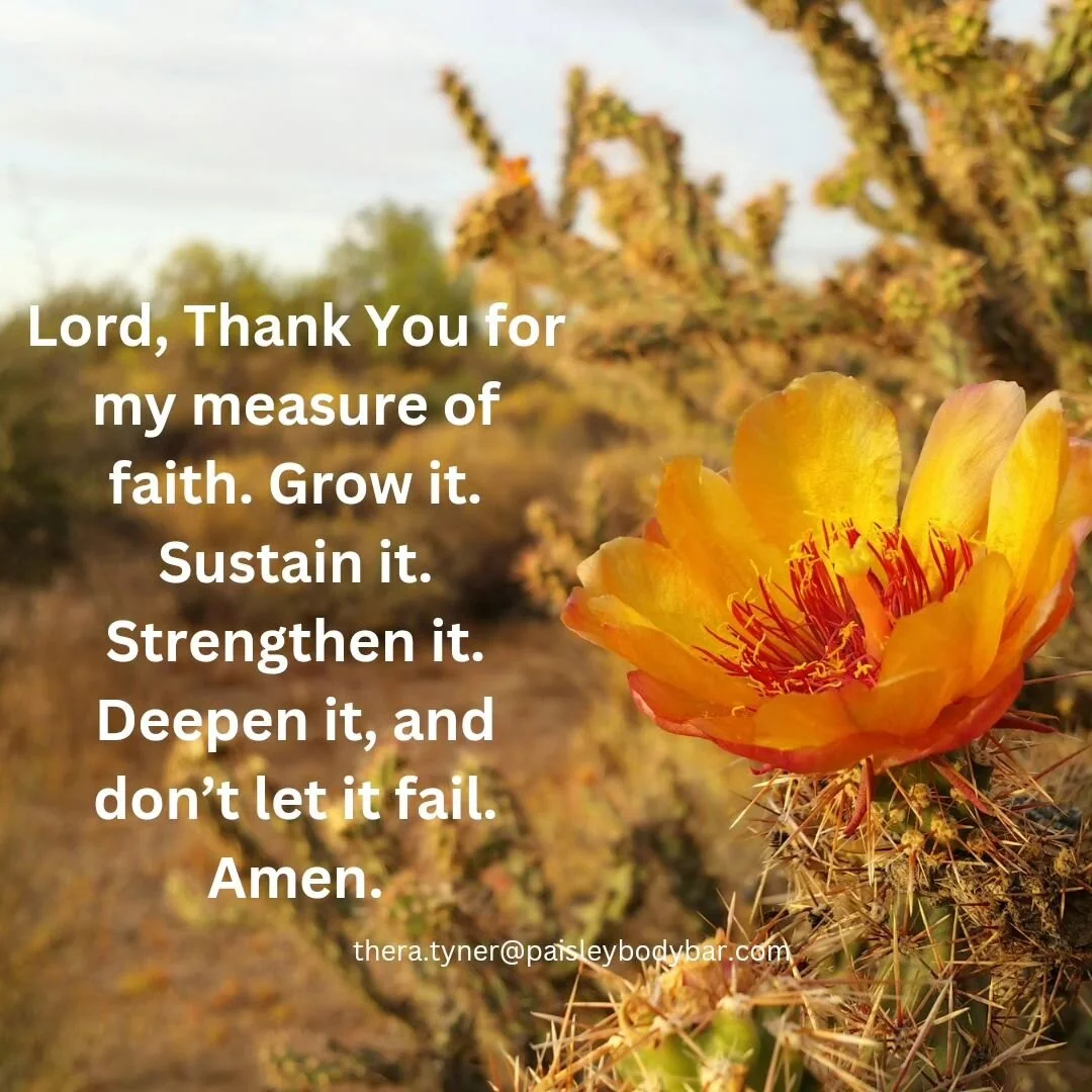 Lord, Make my faith the power of my life so that in all I do, You get the glory as the great Giver that You are. Amen.
.
.
.
.
.
.
.
.

#measureoffaith #faith #myprayer #prayeroffaith #paisleybodybar #discipleofchrist #followerofjesus