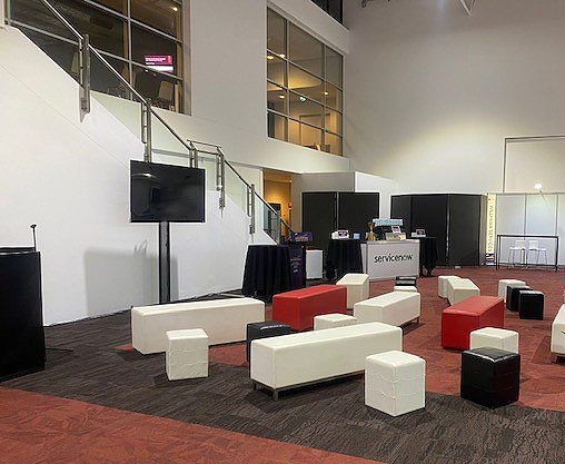 Ottoman Lounge Area with AV