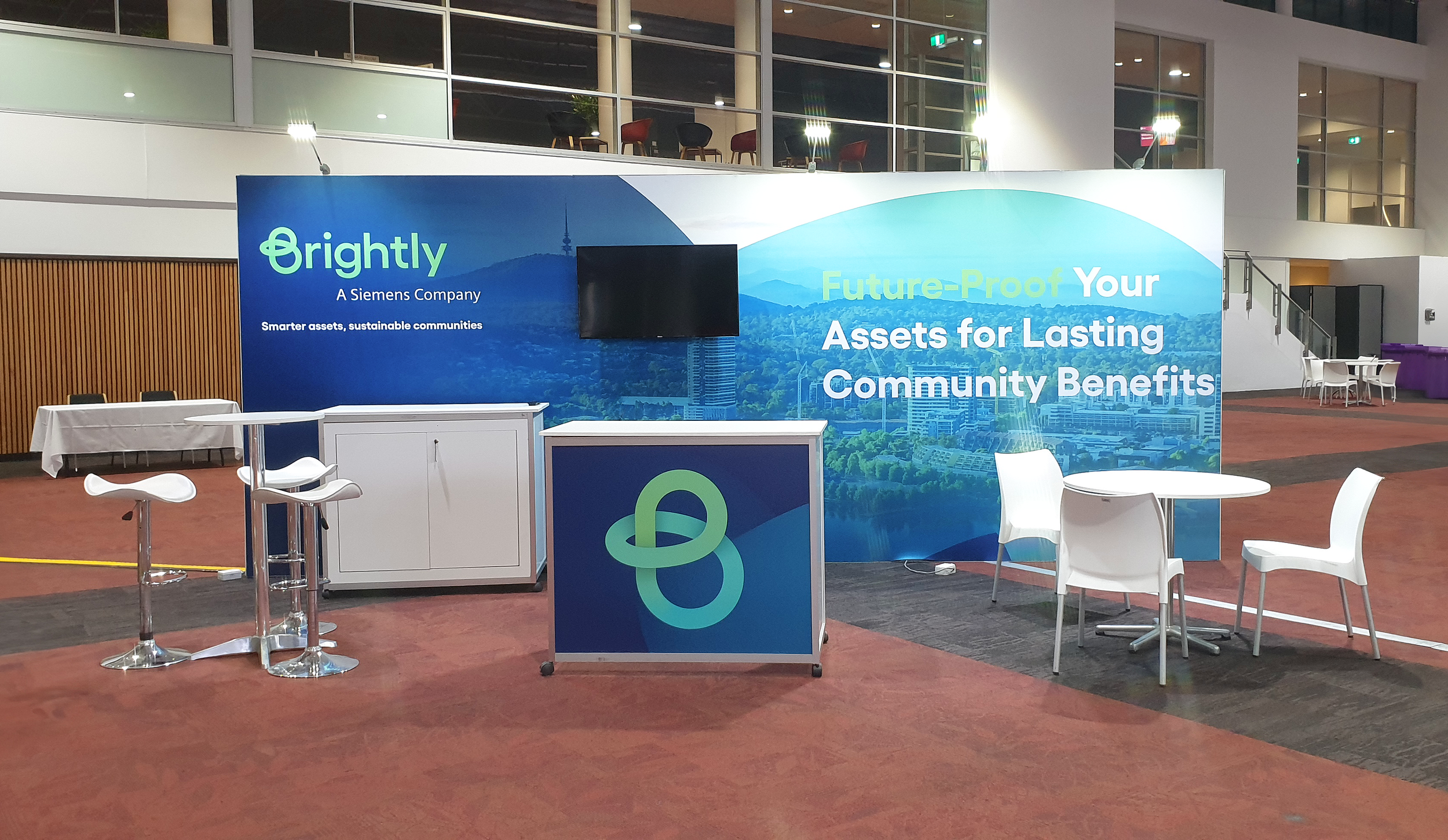 MP Stand with Reframe Banner, AV & Furniture