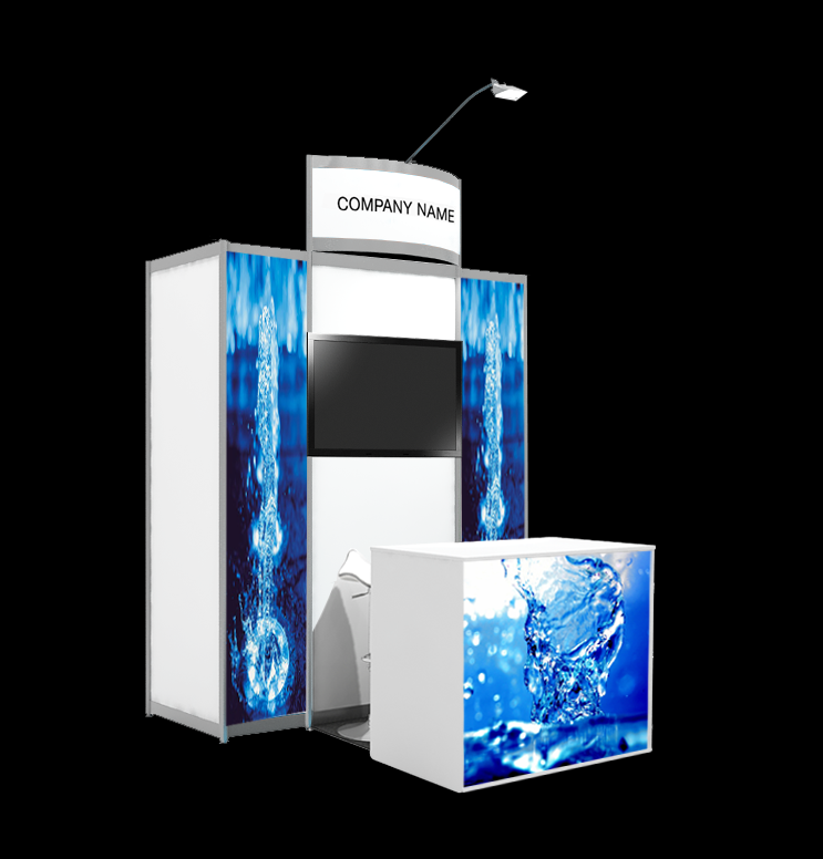 Octanorm Pod 2m Wide with Curved Fascia