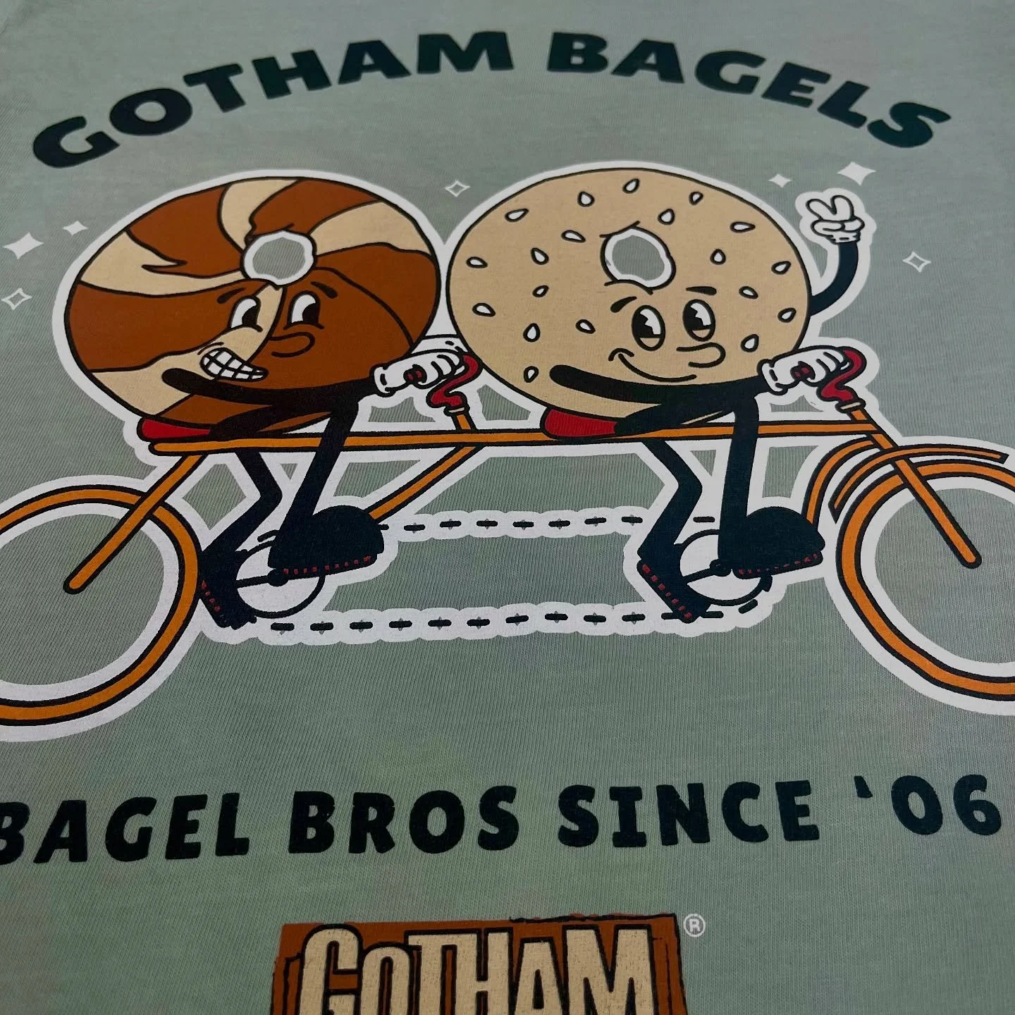 Bagels on Bikes on Bay tees. Not sure what else you could want for a Spring shirt rollout!

6 color softhand prints on @comfort_colors  tees for @gothambagels 🥯 

💥🏠💥

#explodinghouseprinting #gothambagels #screenprinting #bagelshop #chicago #mad