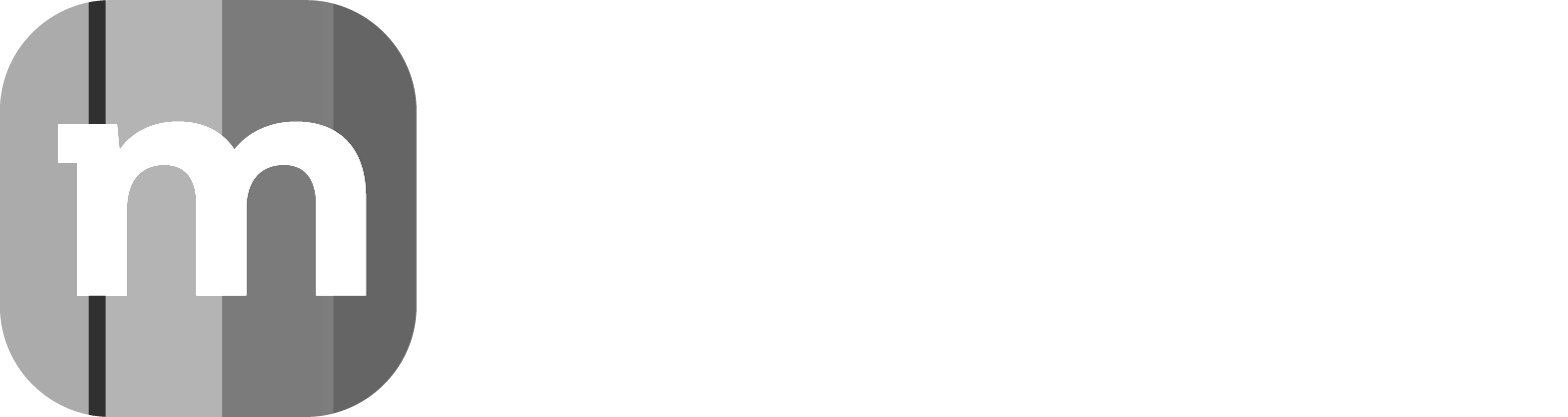 Logo with a gray and black icon and the text 'mServices' in black.