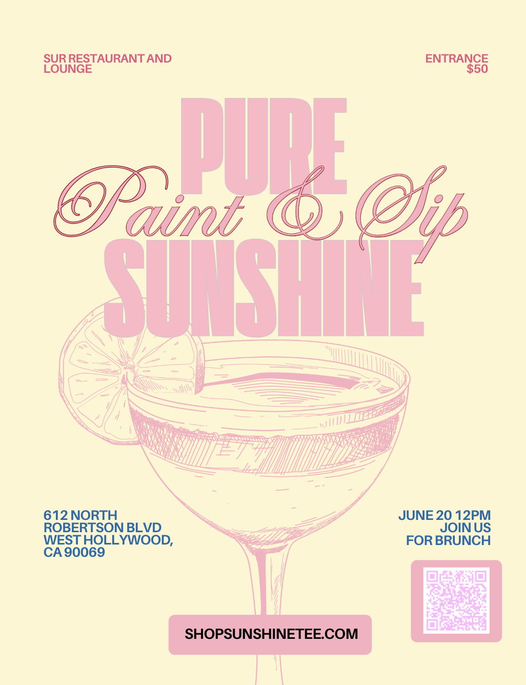 Pure Sunshine Paint & Sip : SUR BITES