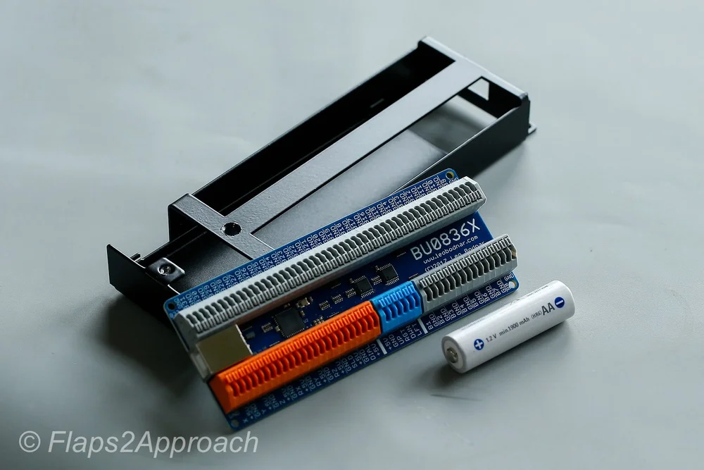 BU0836X and metal enclosure.  AA battery for scale