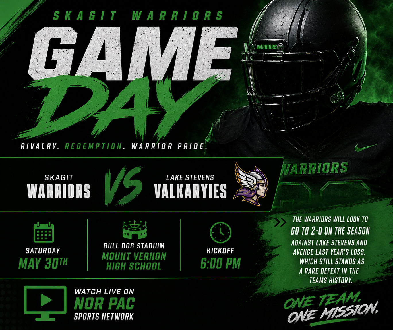 Women’s Semi-Pro Football Broadcast:  May 30