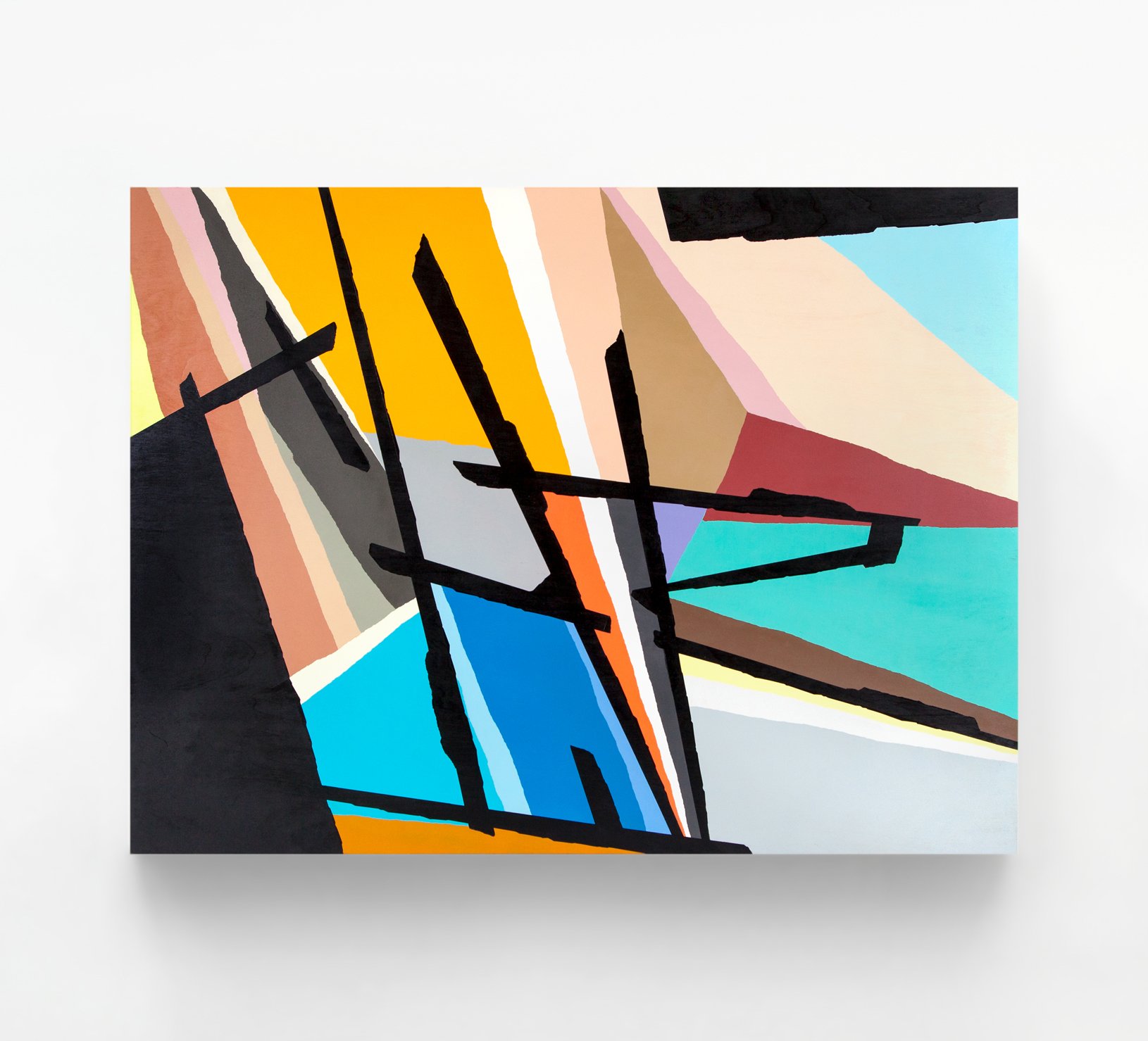 Untitled , 2015
Nitro-acrylic spray paint and polyurethane on birch panel
48 x 36 inches