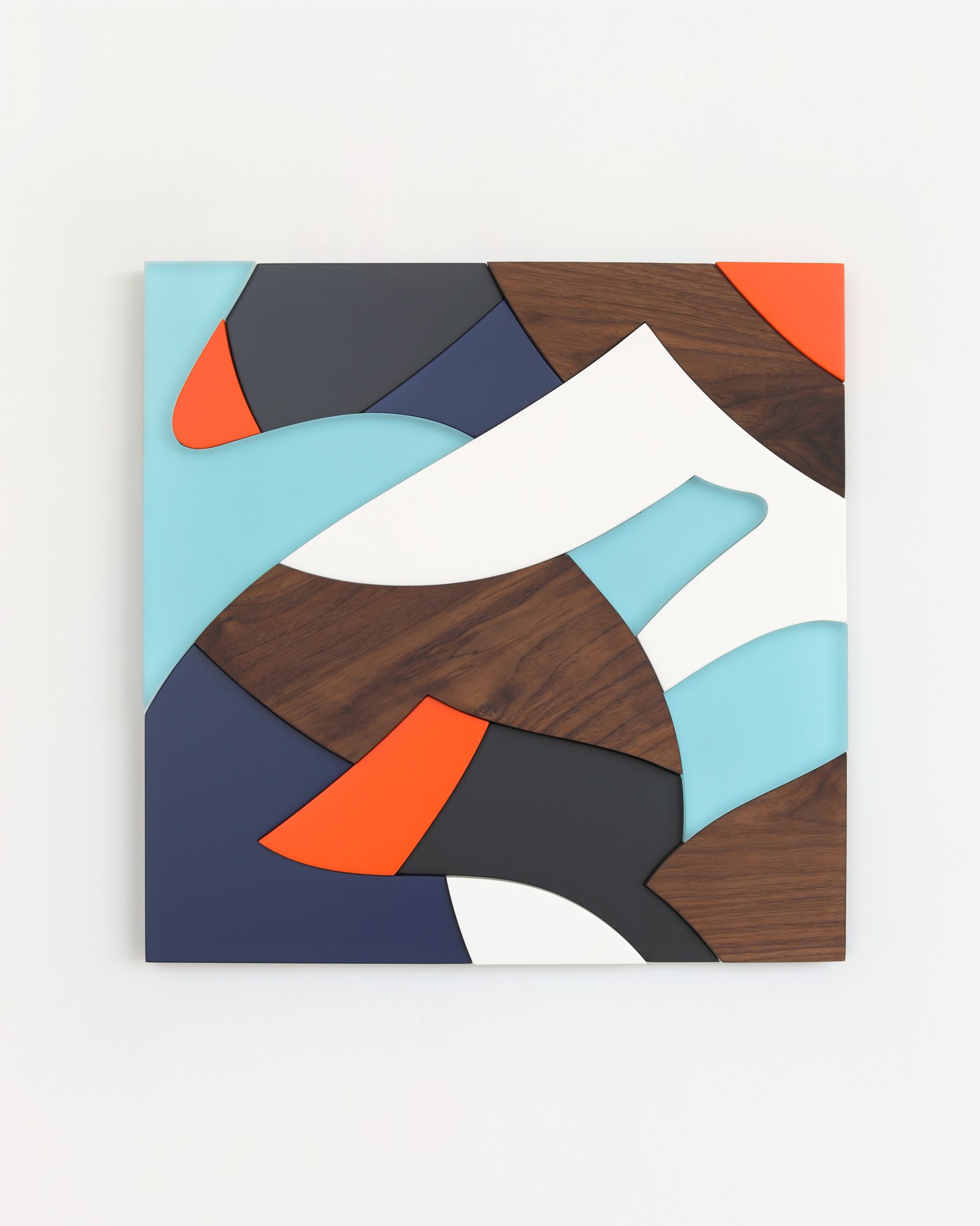 CE-031 , 2022
Nitro-acrylic spray paint, MDF, resin, plywood, American walnut, screws
24 x 24 x 1.5 inches
