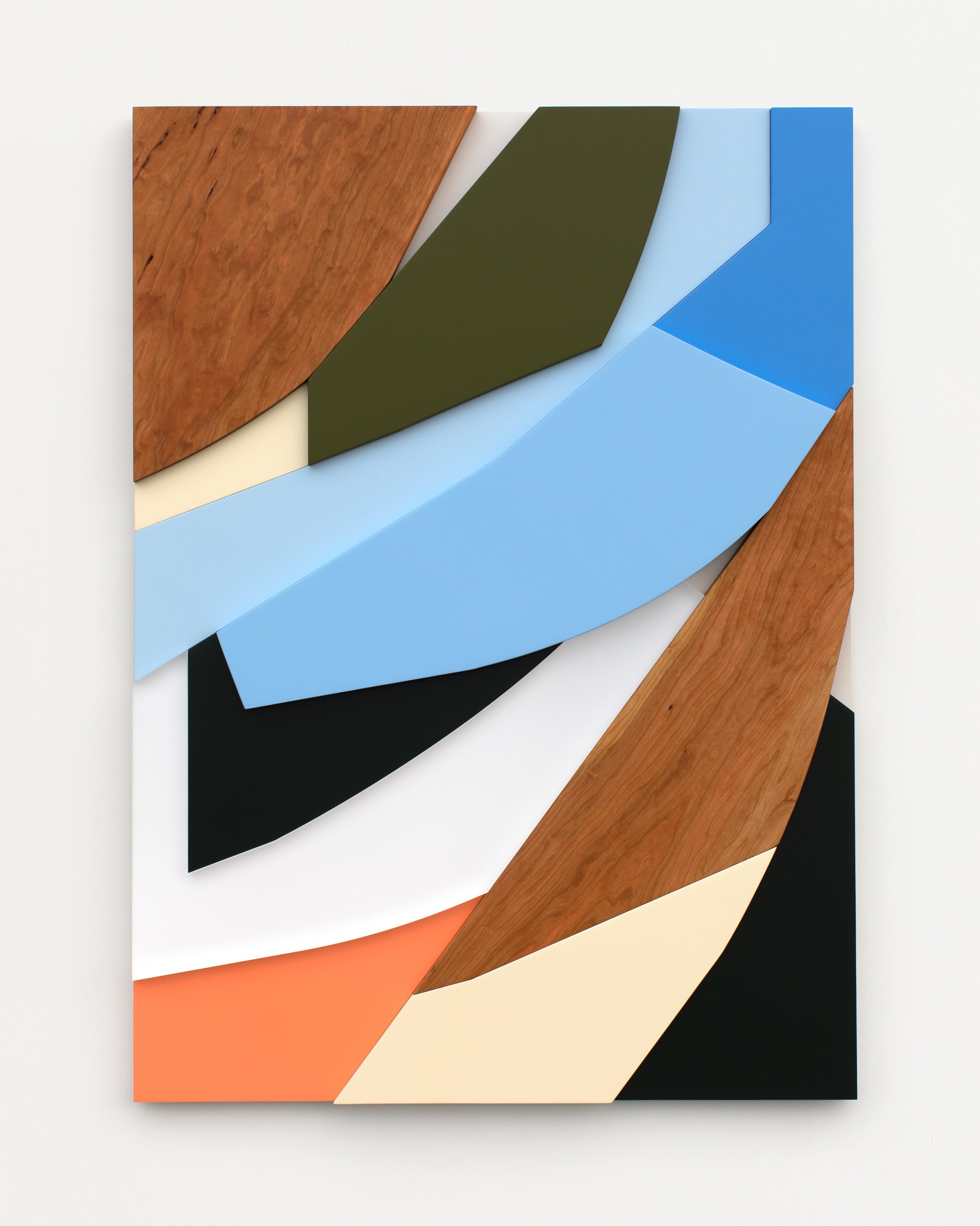 CE- , 2020
Nitro-acrylic spray paint, MDF, plywood, American walnut, resin, screws, VHB tape
32 x 44 x 2.5 inches