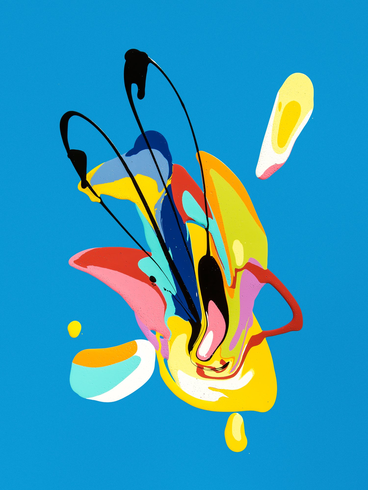 Untitled (Splat Series #6) , 2015
Oil base enamel and nitro-acrylic spray paint on plastic
18 x 24 inches
