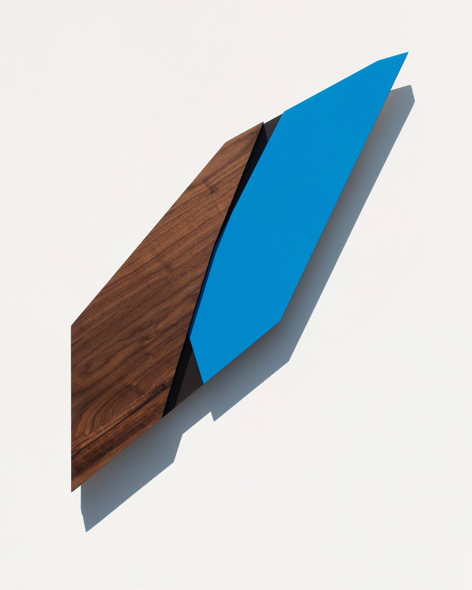 Untitled , 2019
Nitro-acrylic spray paint, American walnut, Ultralight MDF, plywood, screws
Rotating wall mount
31 x 34 x 2.5 inches