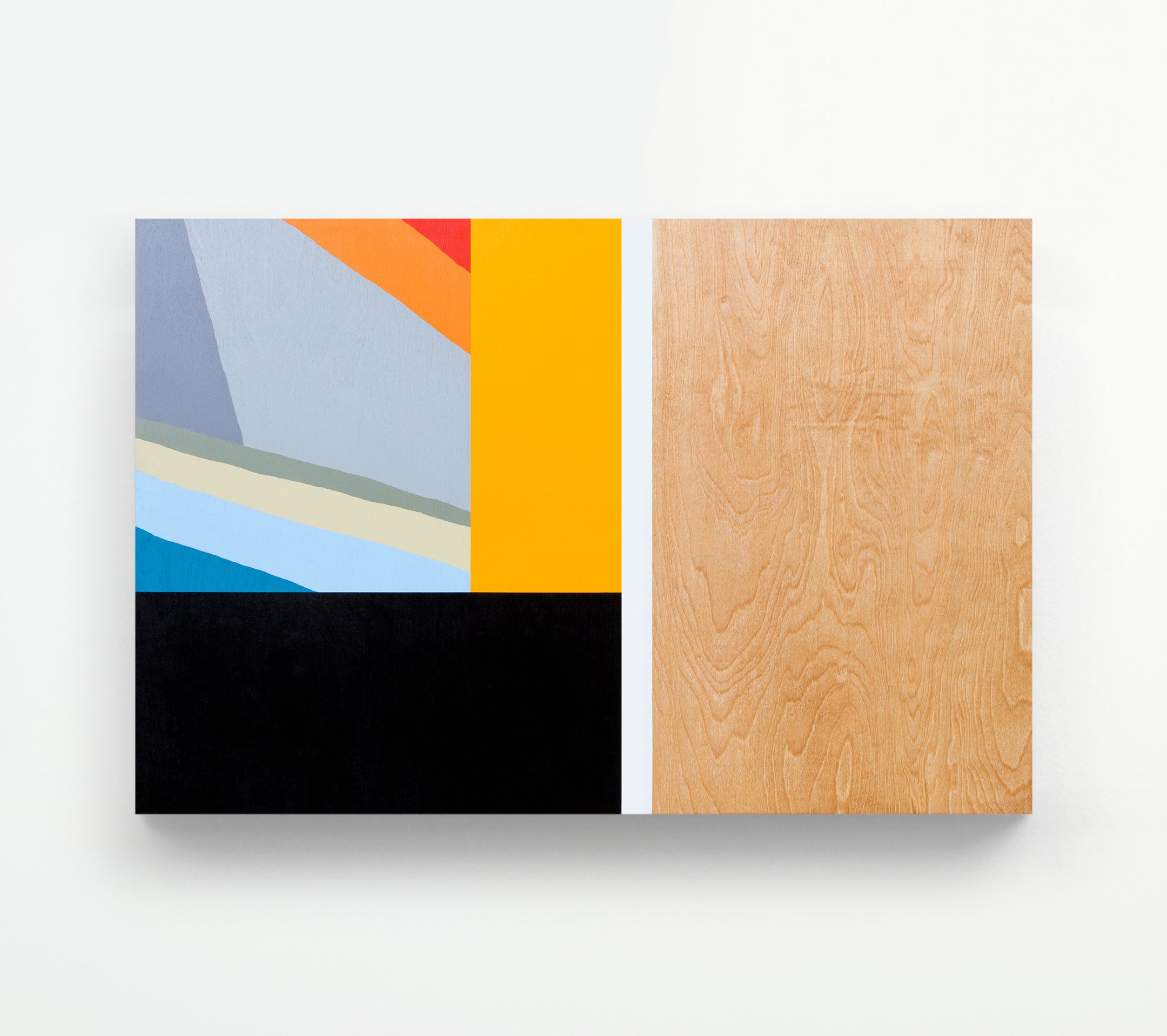 Untitled , 2015
Nitro-acrylic spray paint and polyurethane on birch panel
36 x 24 inches
