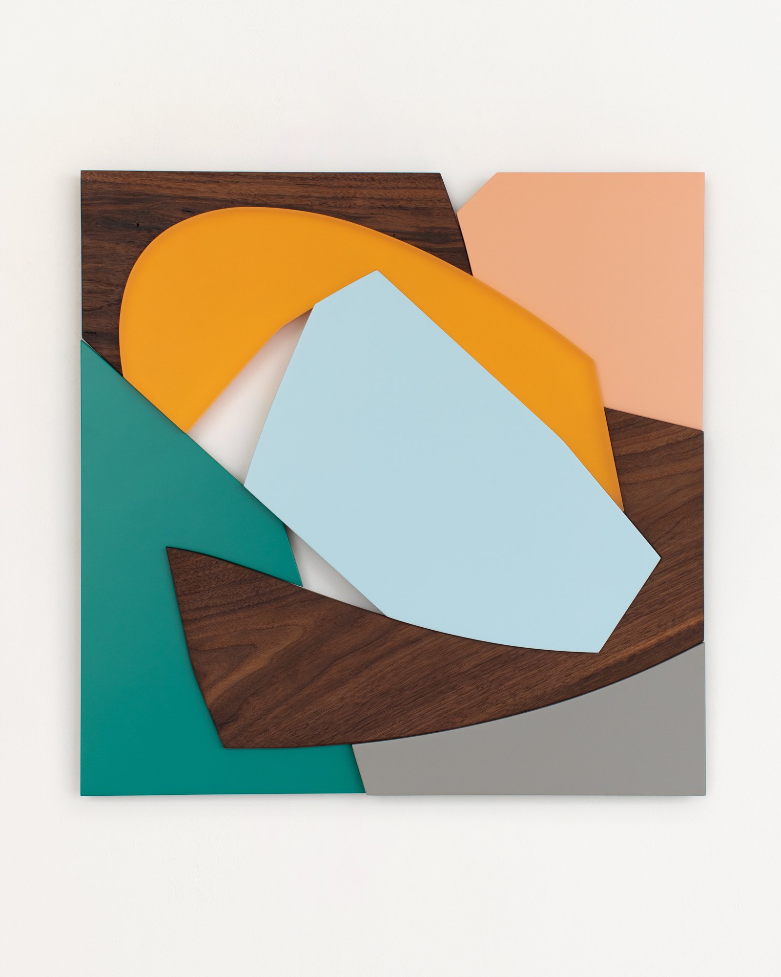 CE-042 , 2021
Nitro-acrylic spray paint, American walnut, plywood, resin, MDF, screws, VHB tape
25 x 25 x 1.5 inches