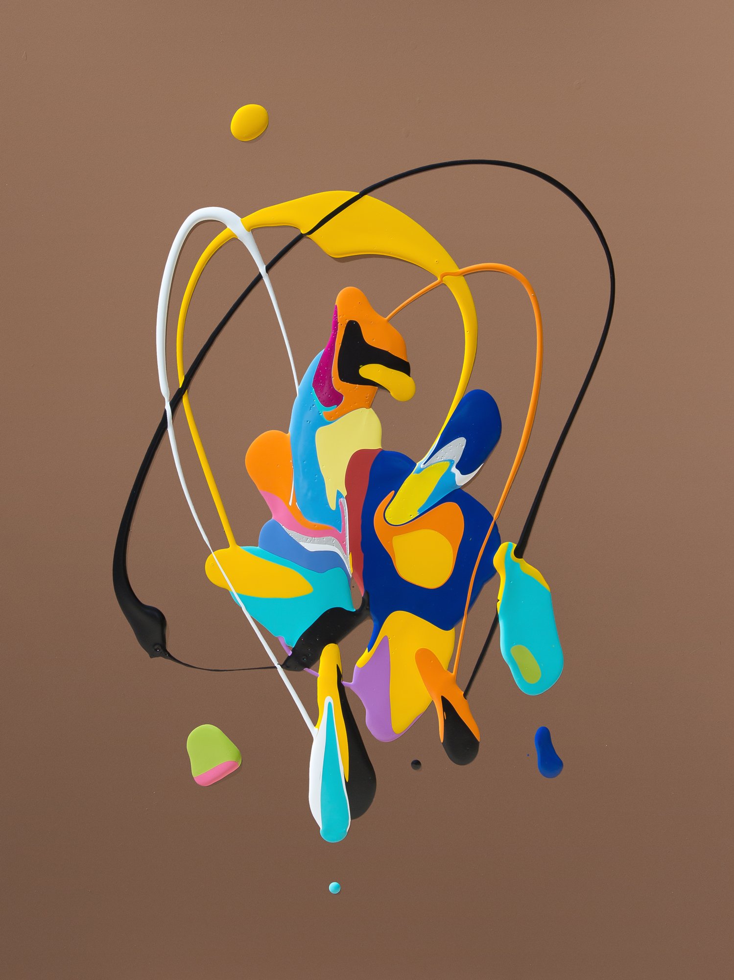 Untitled (Splat Series #20) , 2015
Oil base enamel and nitro-acrylic spray paint on plastic
18 x 24 inches