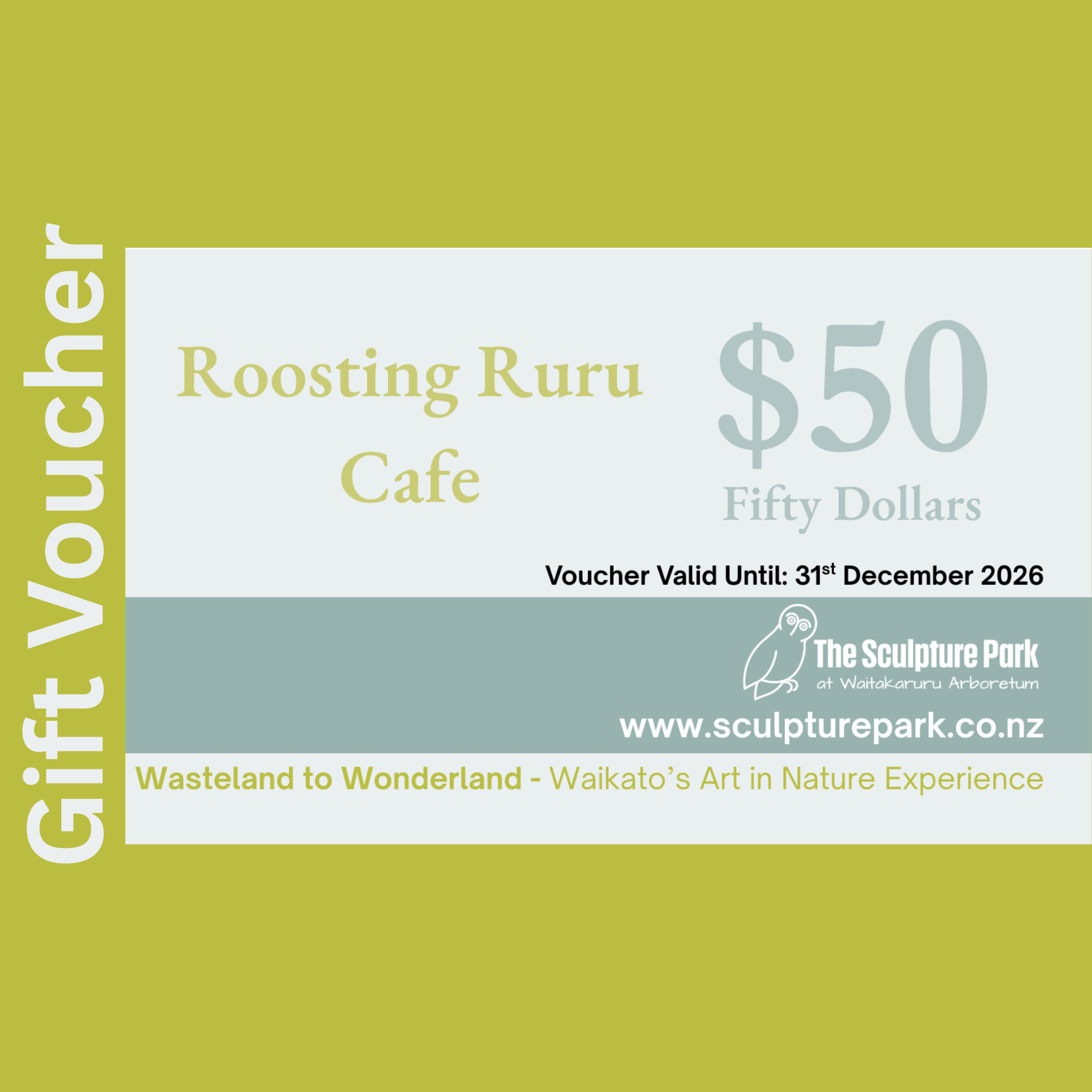 Roosting Ruru Cafe Gift Card