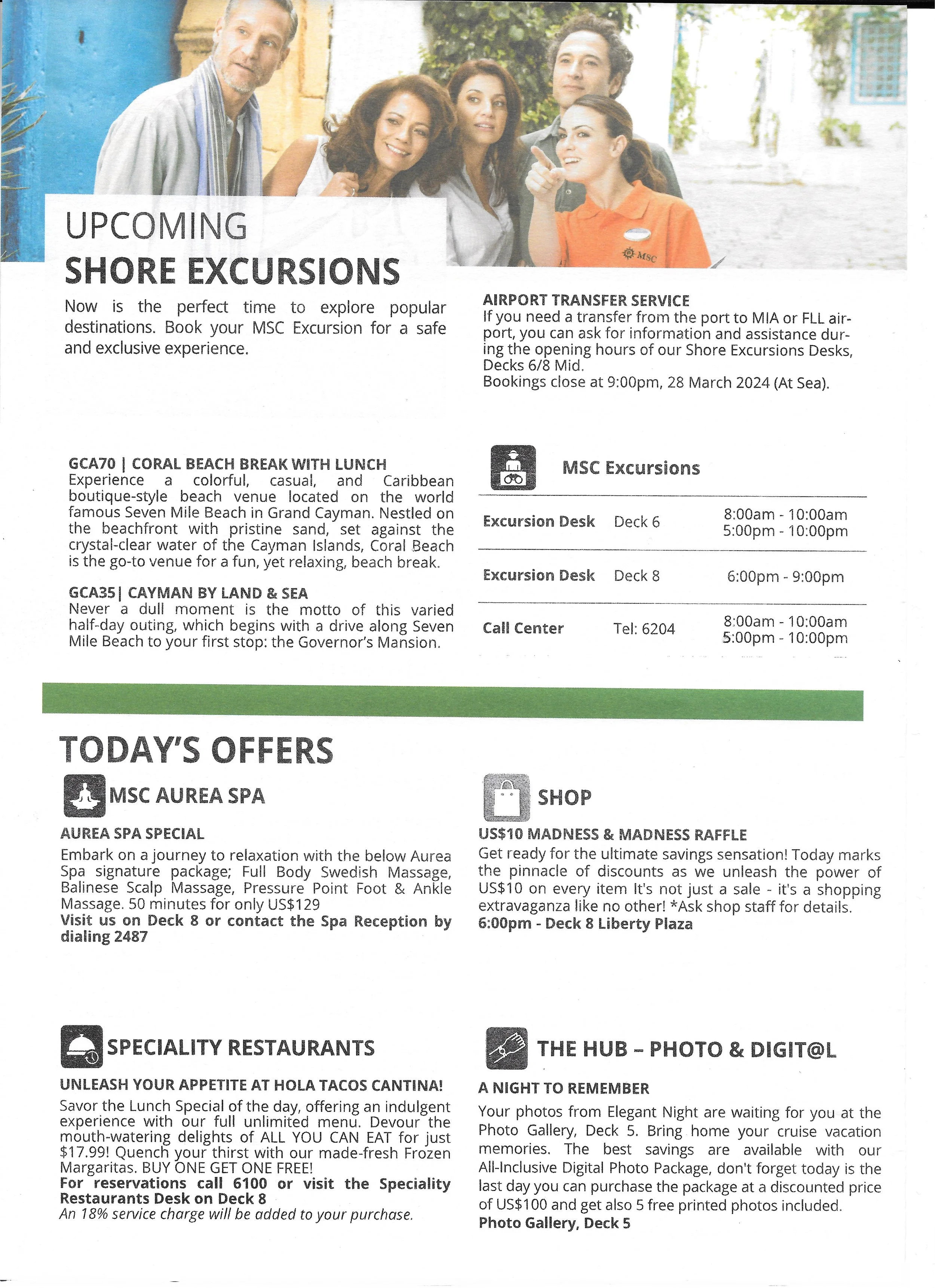 MSC Seascape Daily Programs Travel Tales And Trails Msc seascape daily programs travel tales and trails