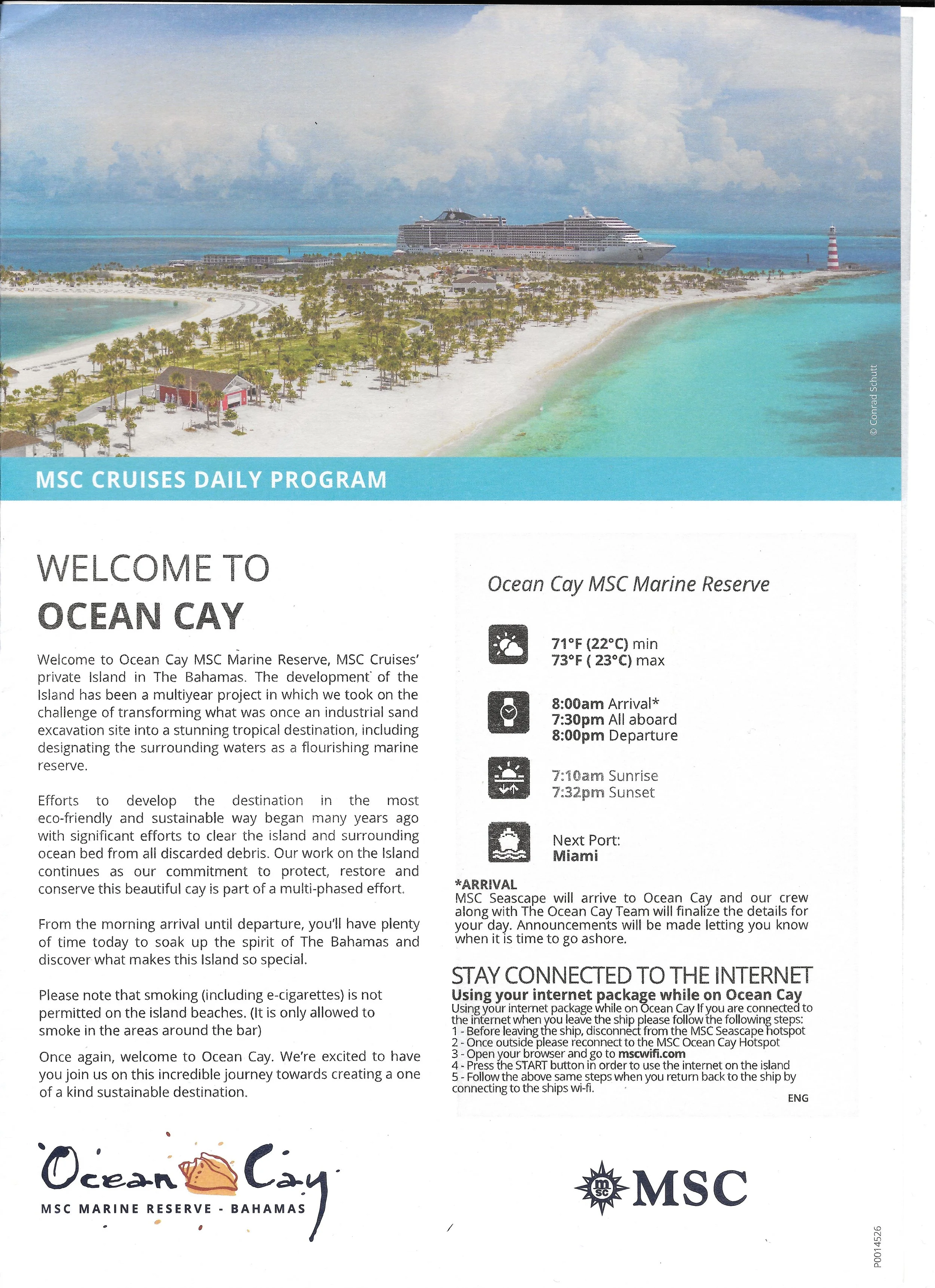 Msc Daily Program Example MSC Seascape - Daily Programs — Travel Tales and Trails