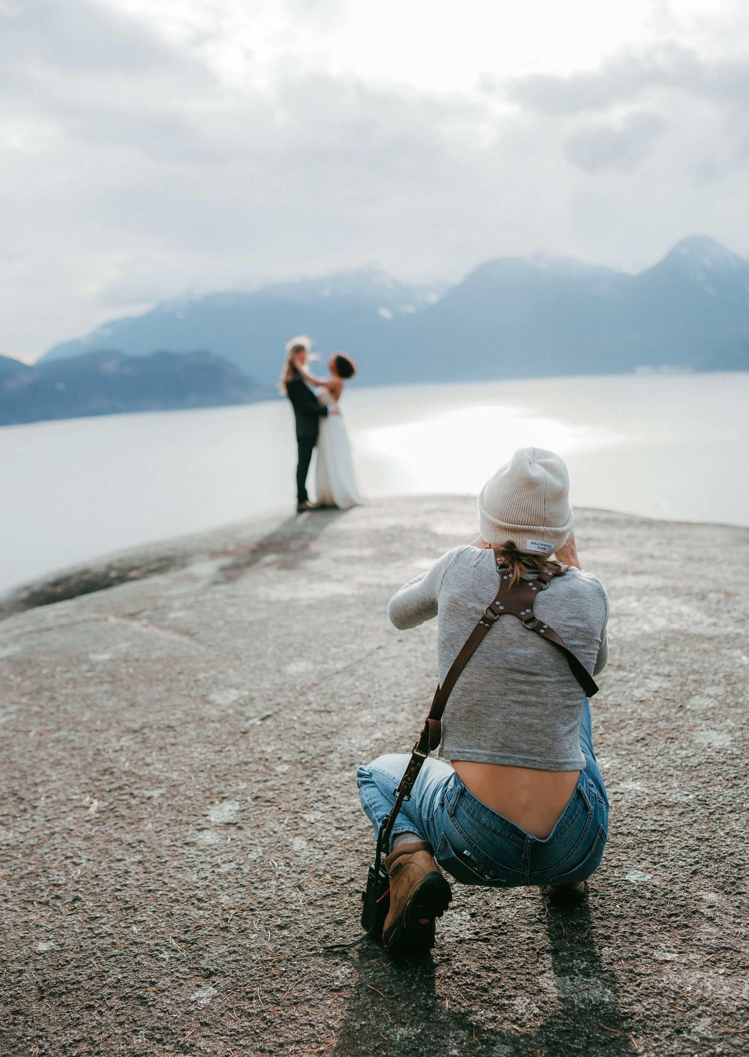 Behind the scenes of Julia Hindy, Vancouver wedding photographer shooting on 35mm film