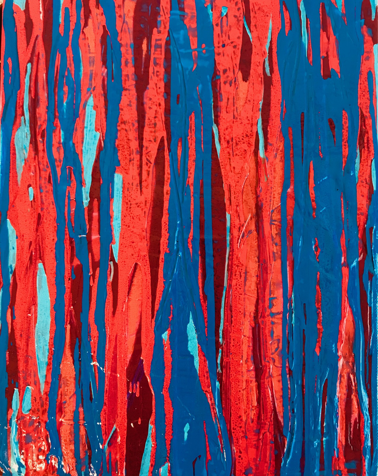 Untitled, acylic on canvas, 14" x 11"