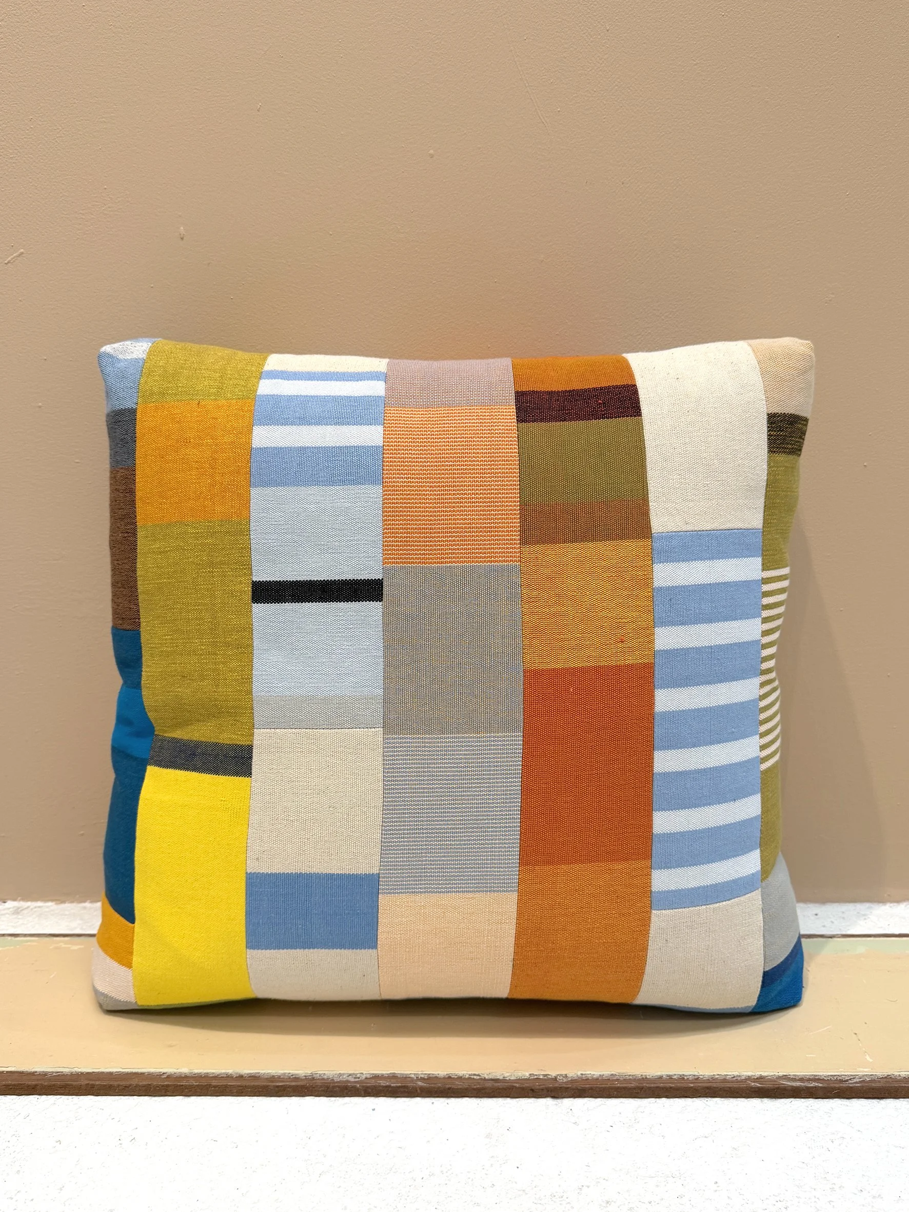 Cushion | handloom patchwork stripe #10