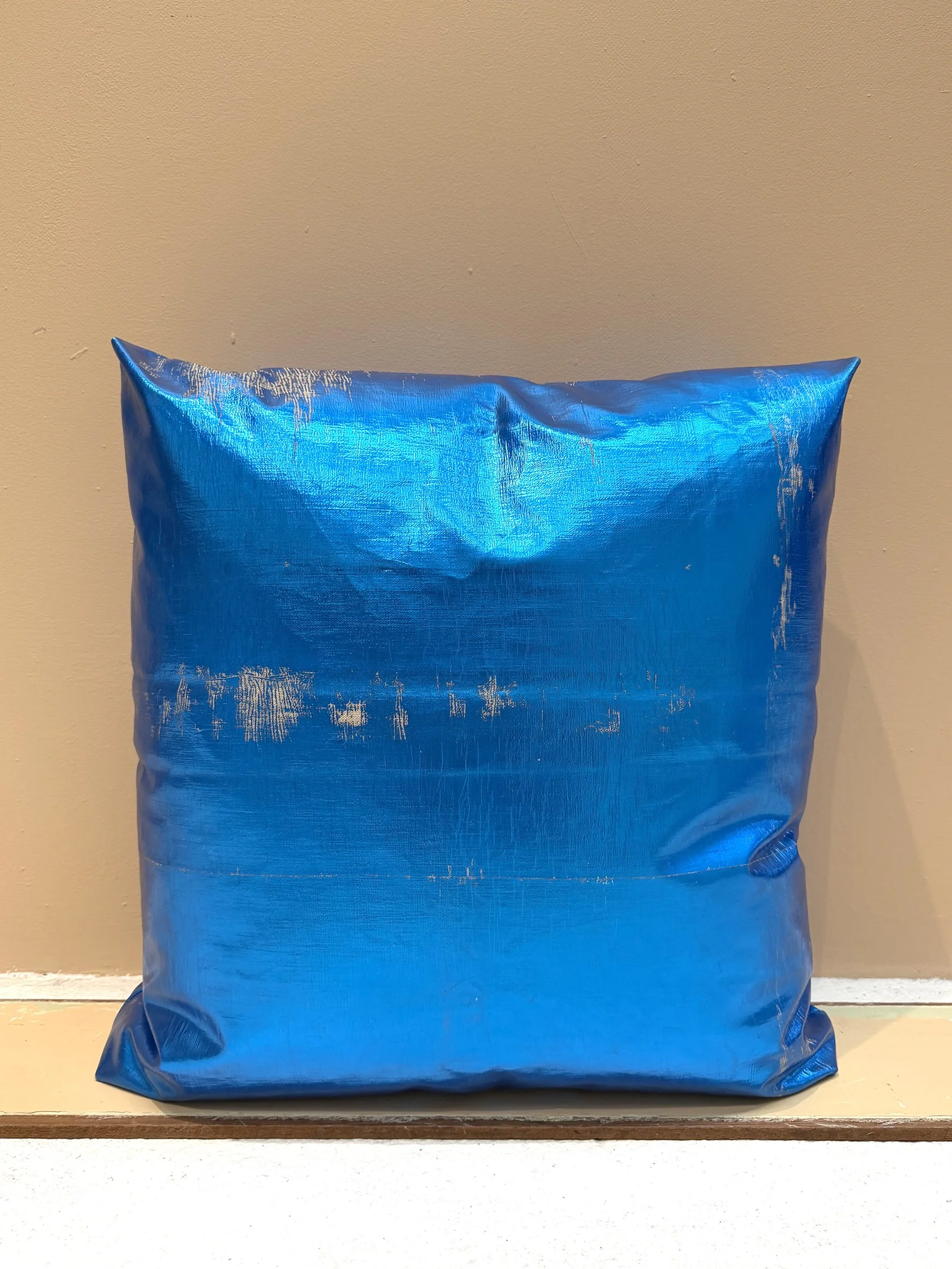 Cushion | Blue Metallic Linen