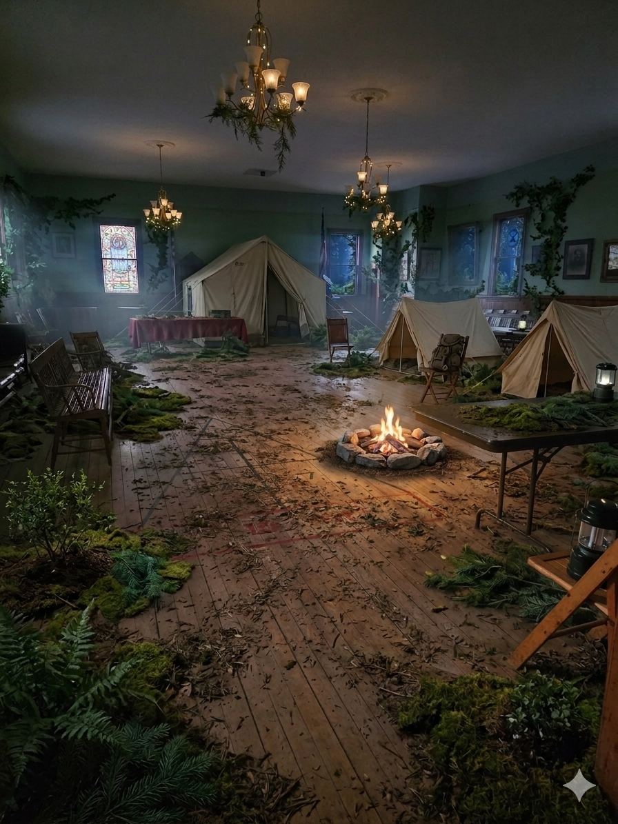 Overnight Camp In at Hartsuff Hall 
