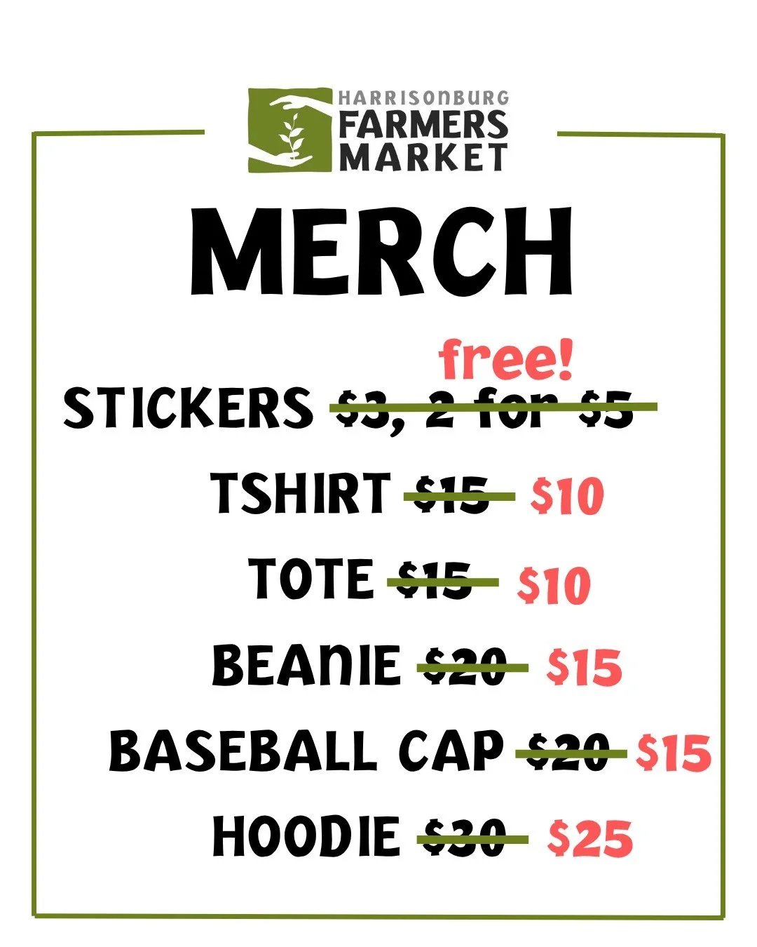 Market Merch is $5 when you fill out our Tuesday Market survey (link in bio)! Snag your discounted merch tomorrow at the Tuesday Market, 8am - 1pm. 

#Lovevamarkets #farmersmarket #farmersmarkets #farmersmarketfinds #shoplocal #buylocal #freshproduce